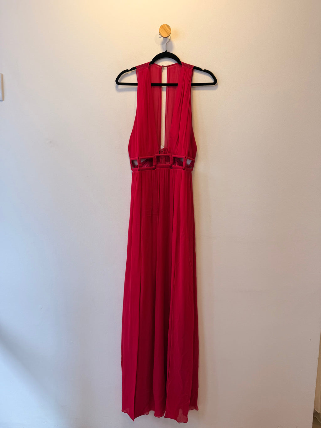 Vestido Longo de Seda Rosa