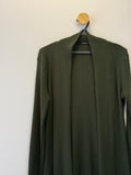 Cardigan Tricot Alongado Verde Militar