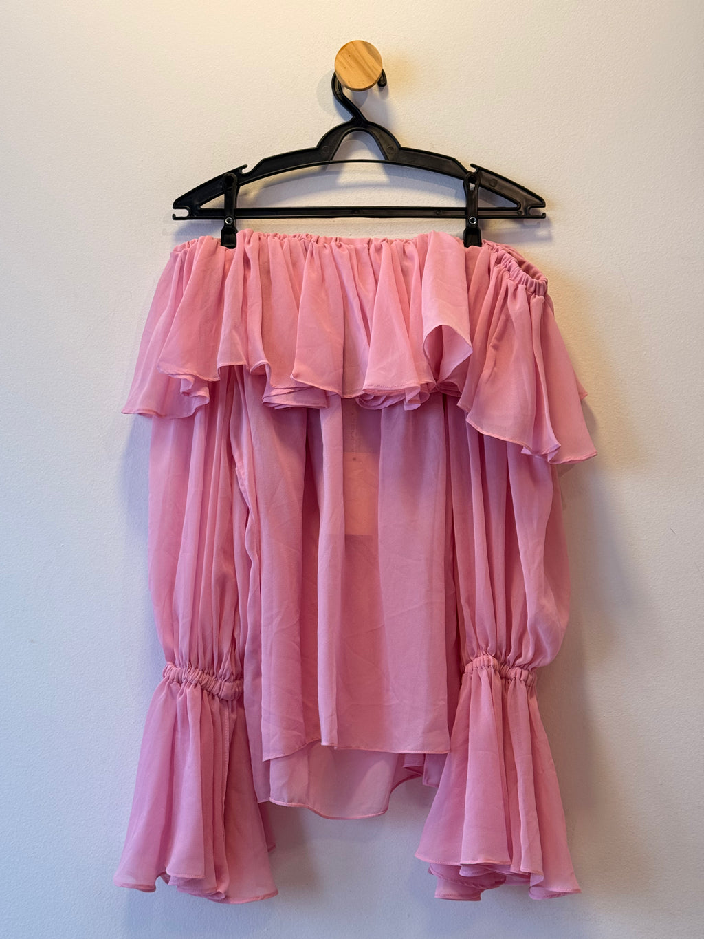 Blusa Rosa Ombro a Ombro Fluida