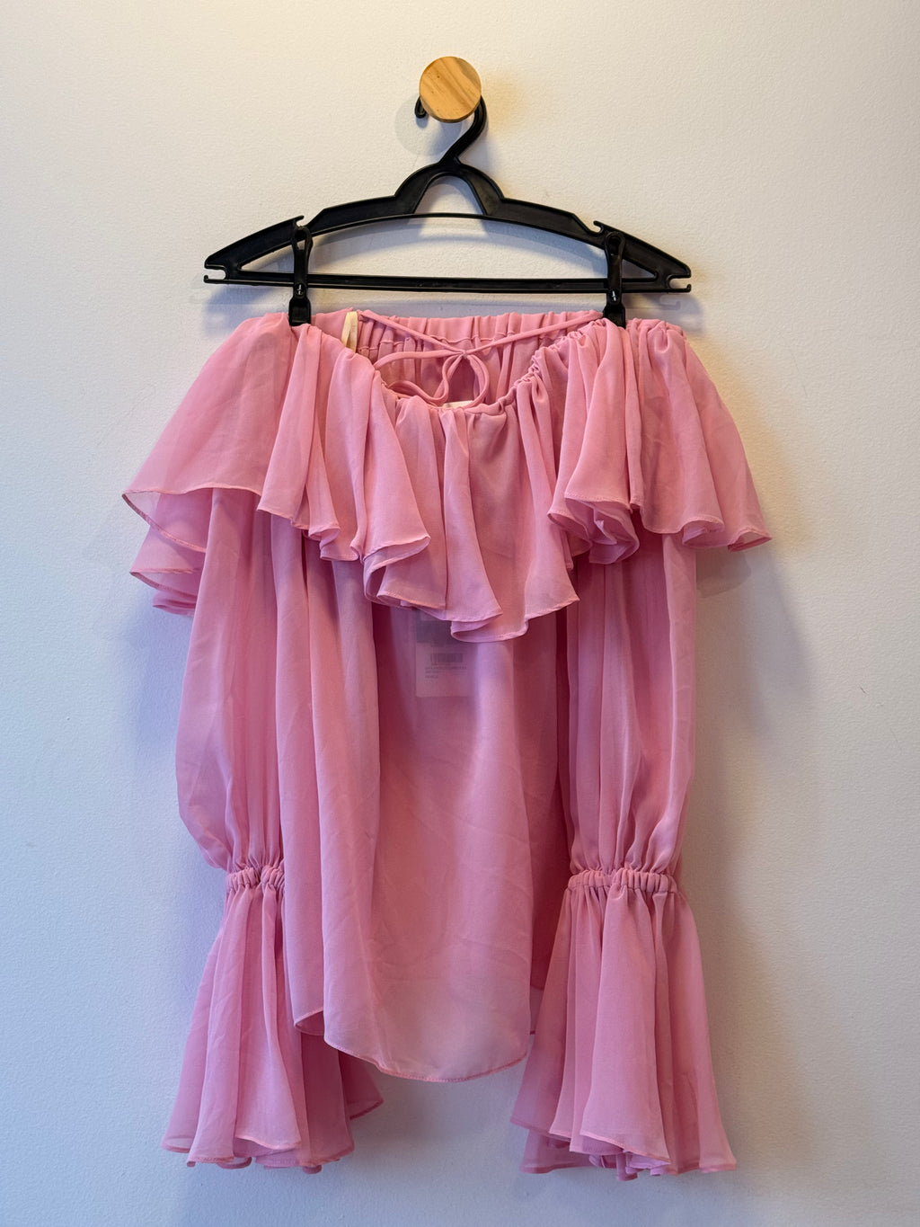 Blusa Rosa Ombro a Ombro Fluida