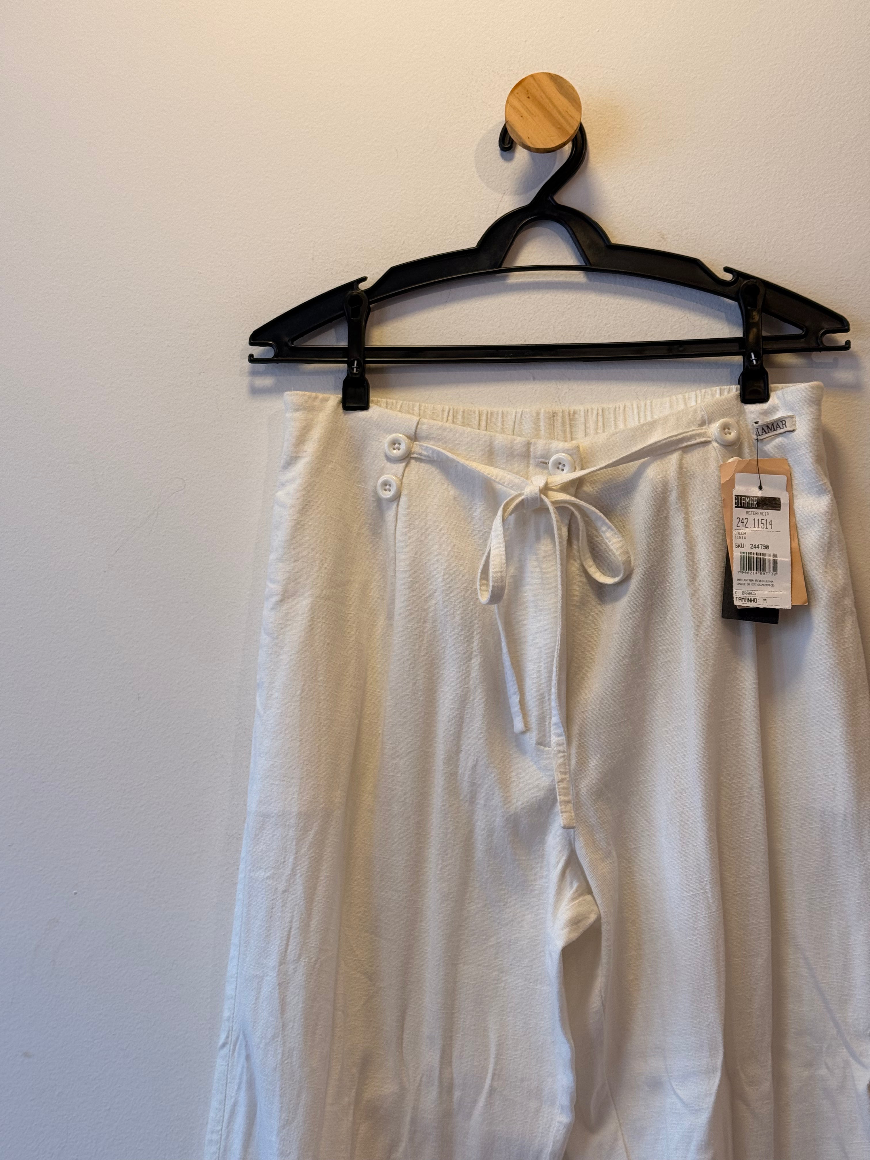 Calça Off White Casual com Cordão