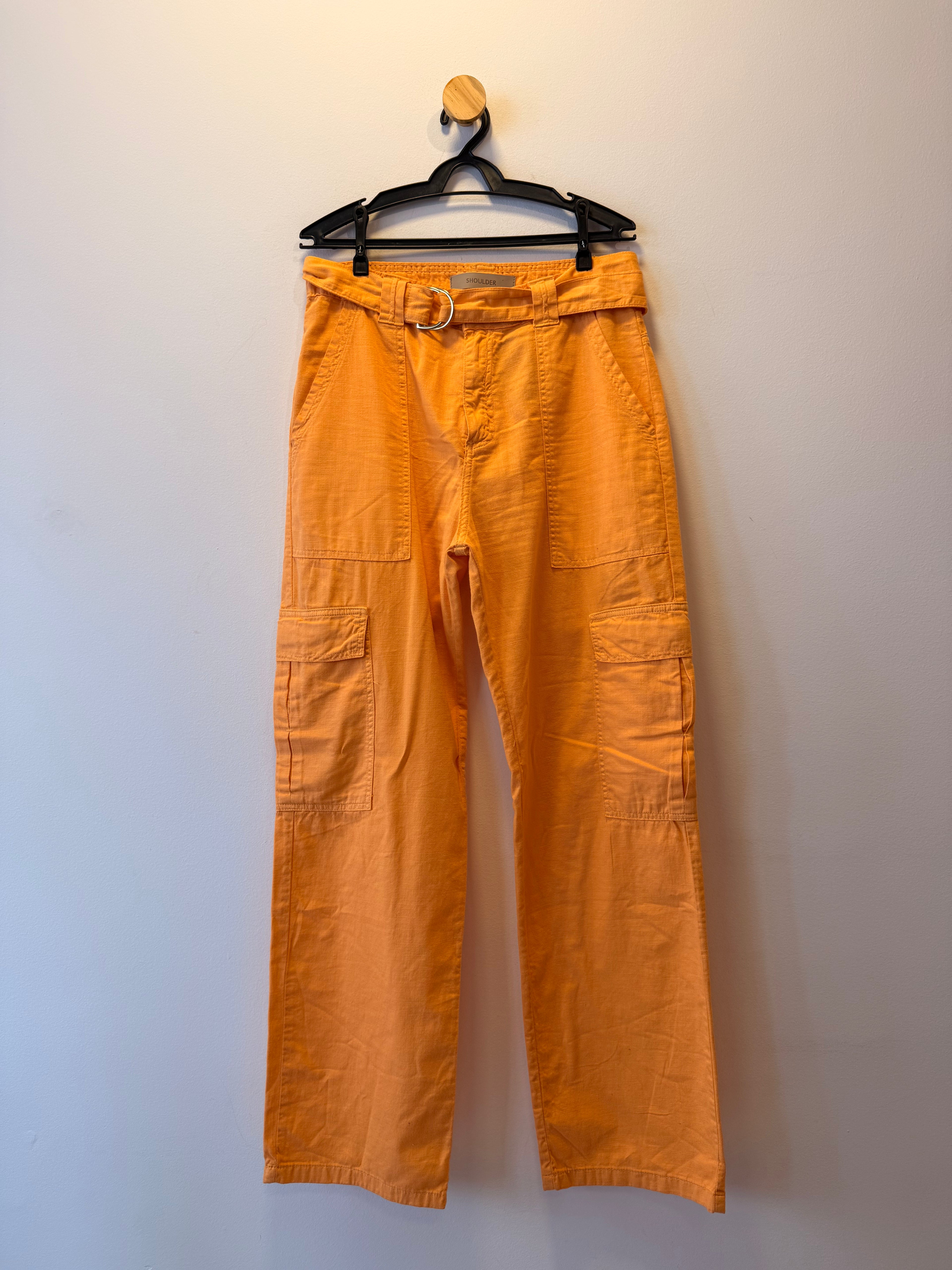 Calça Cargo Reta Laranja