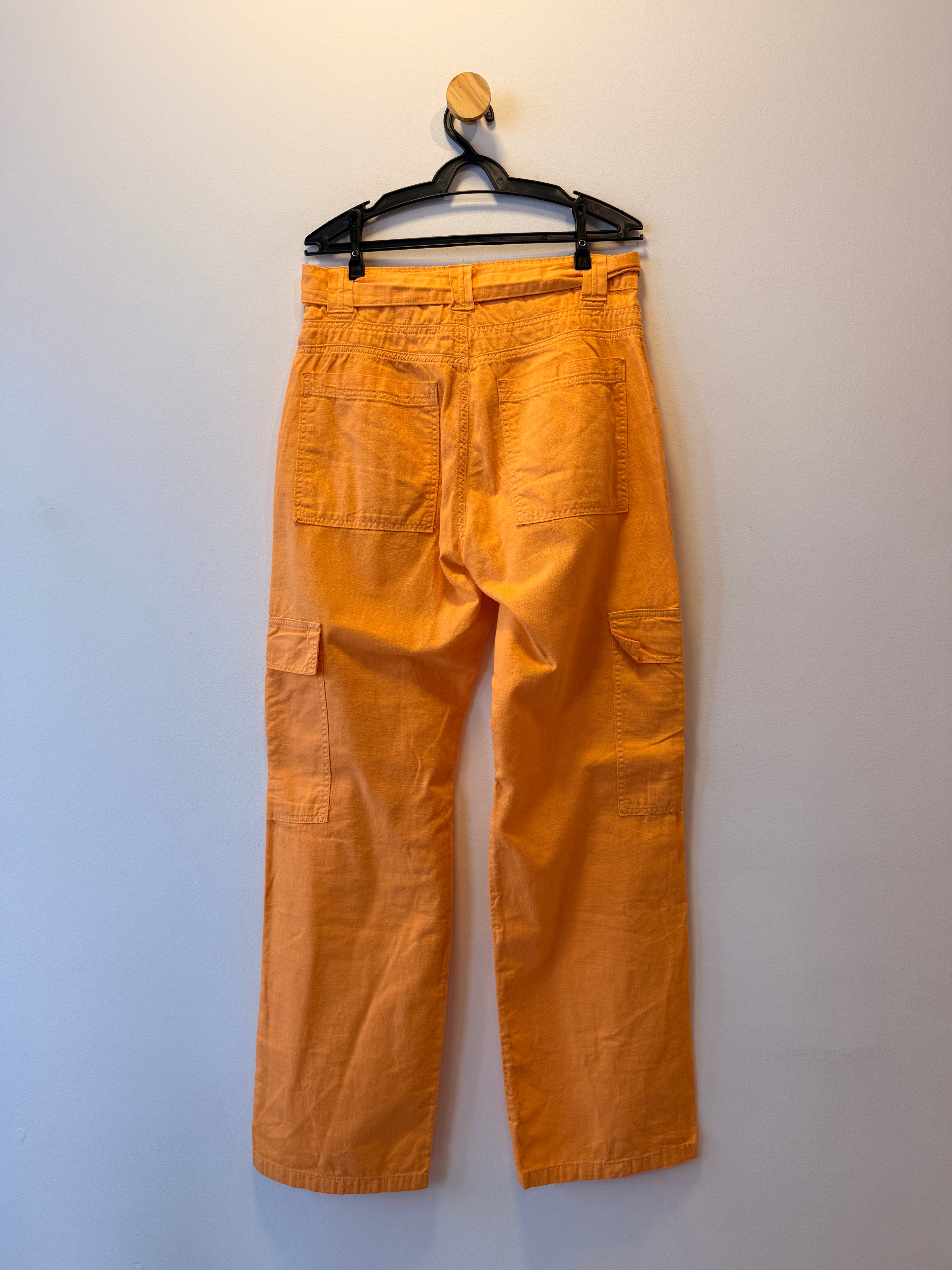 Calça Cargo Reta Laranja