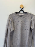 Suéter Tricot Bolinhas Cinza