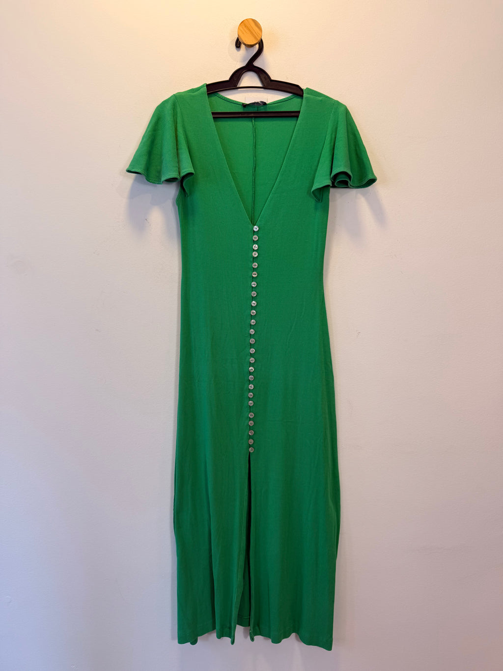 Vestido em Malha Verde Zara