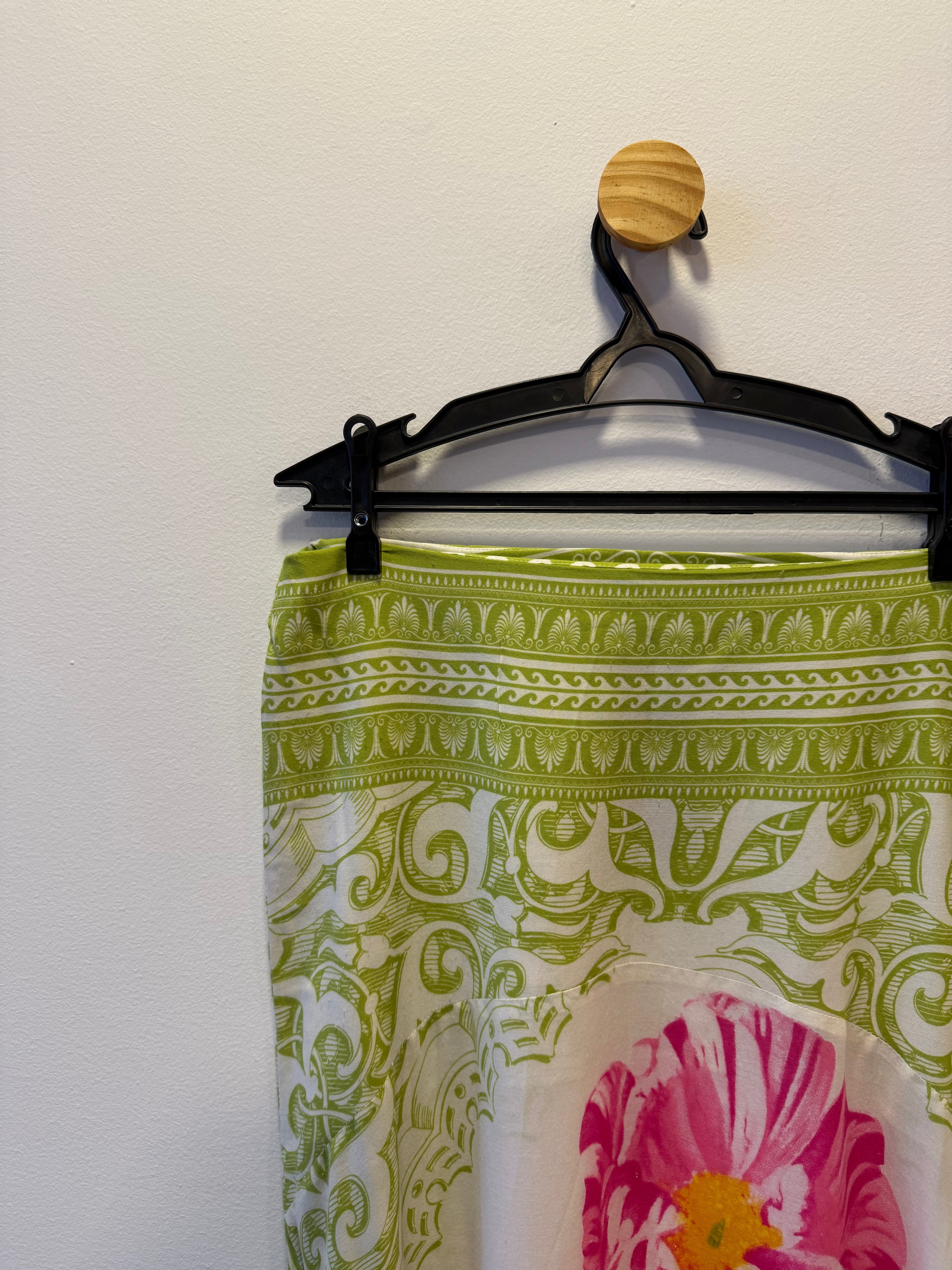 Saia Longa Estampada Verde