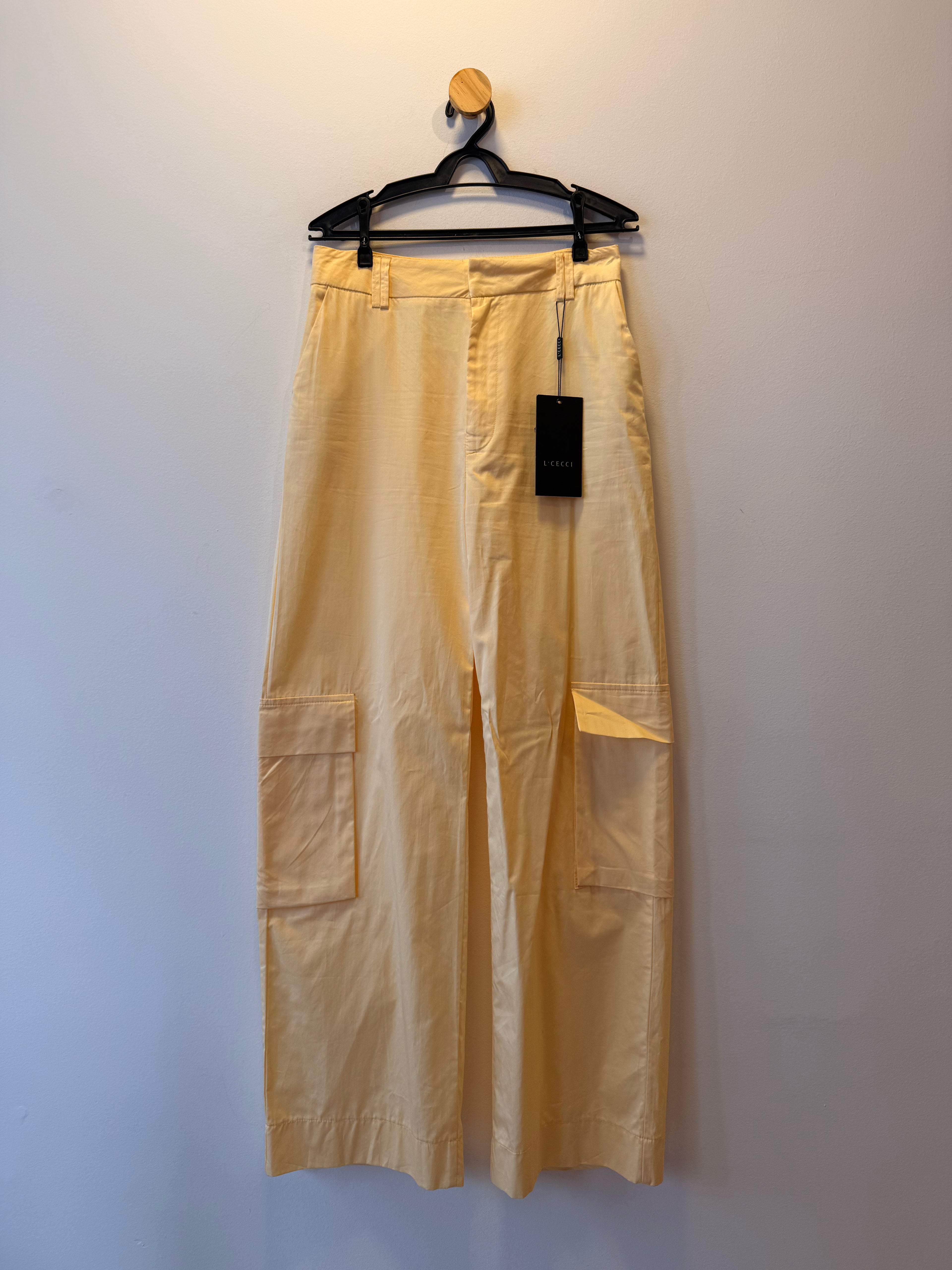 Calça Cargo Amarelo Manteiga