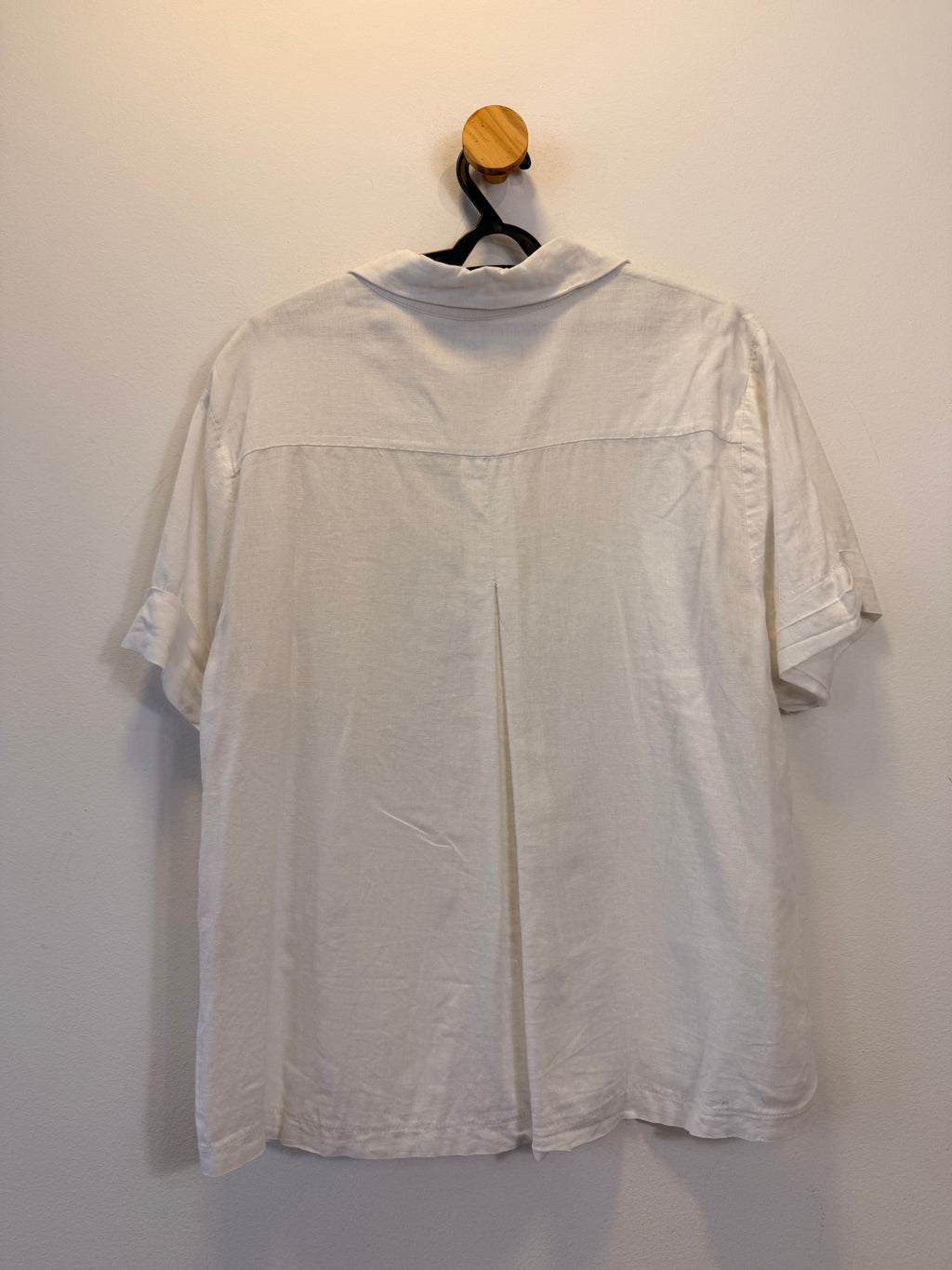 Camisa Branca de Linho Manga Curta