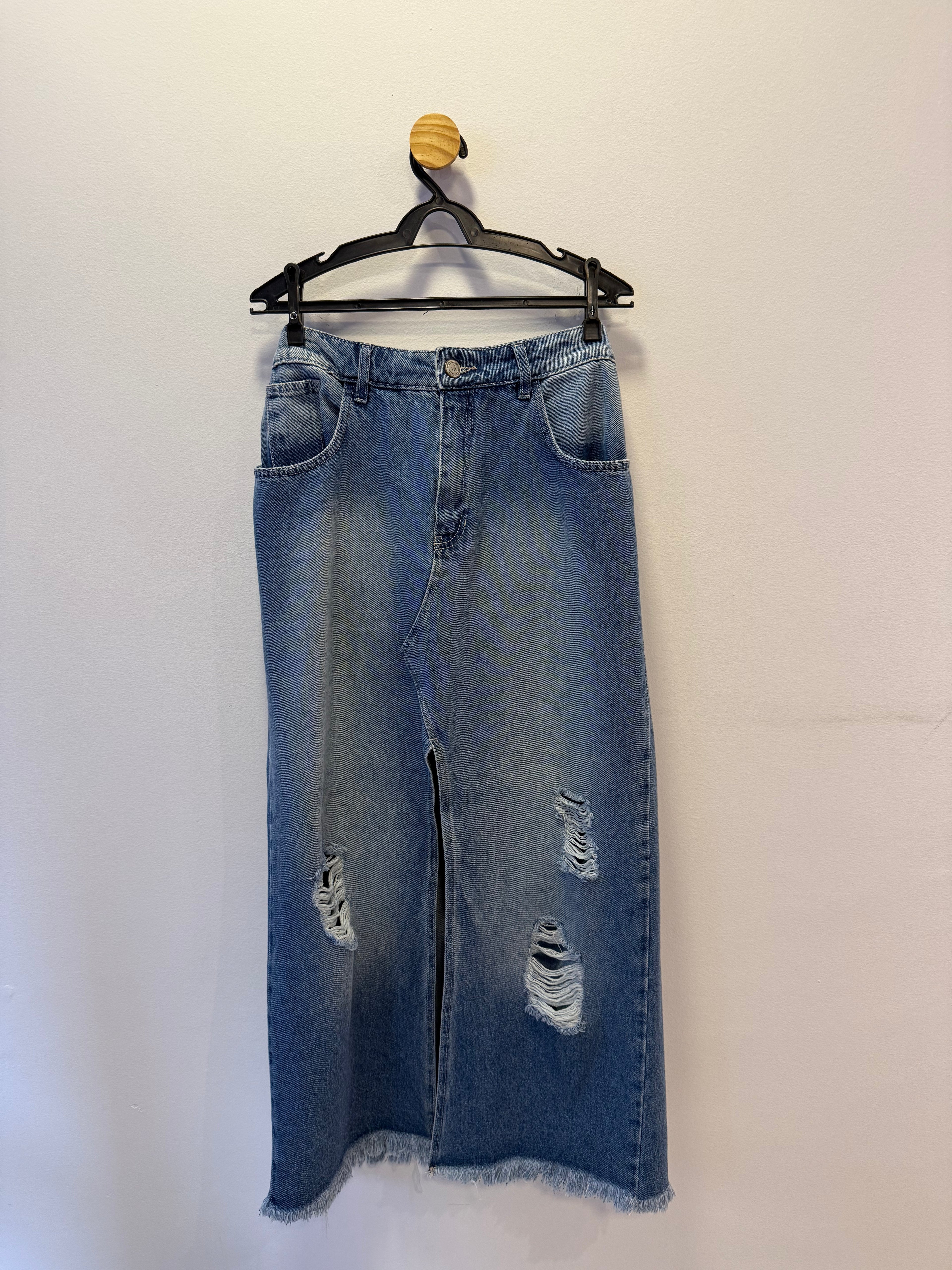 Saia Midi Jeans