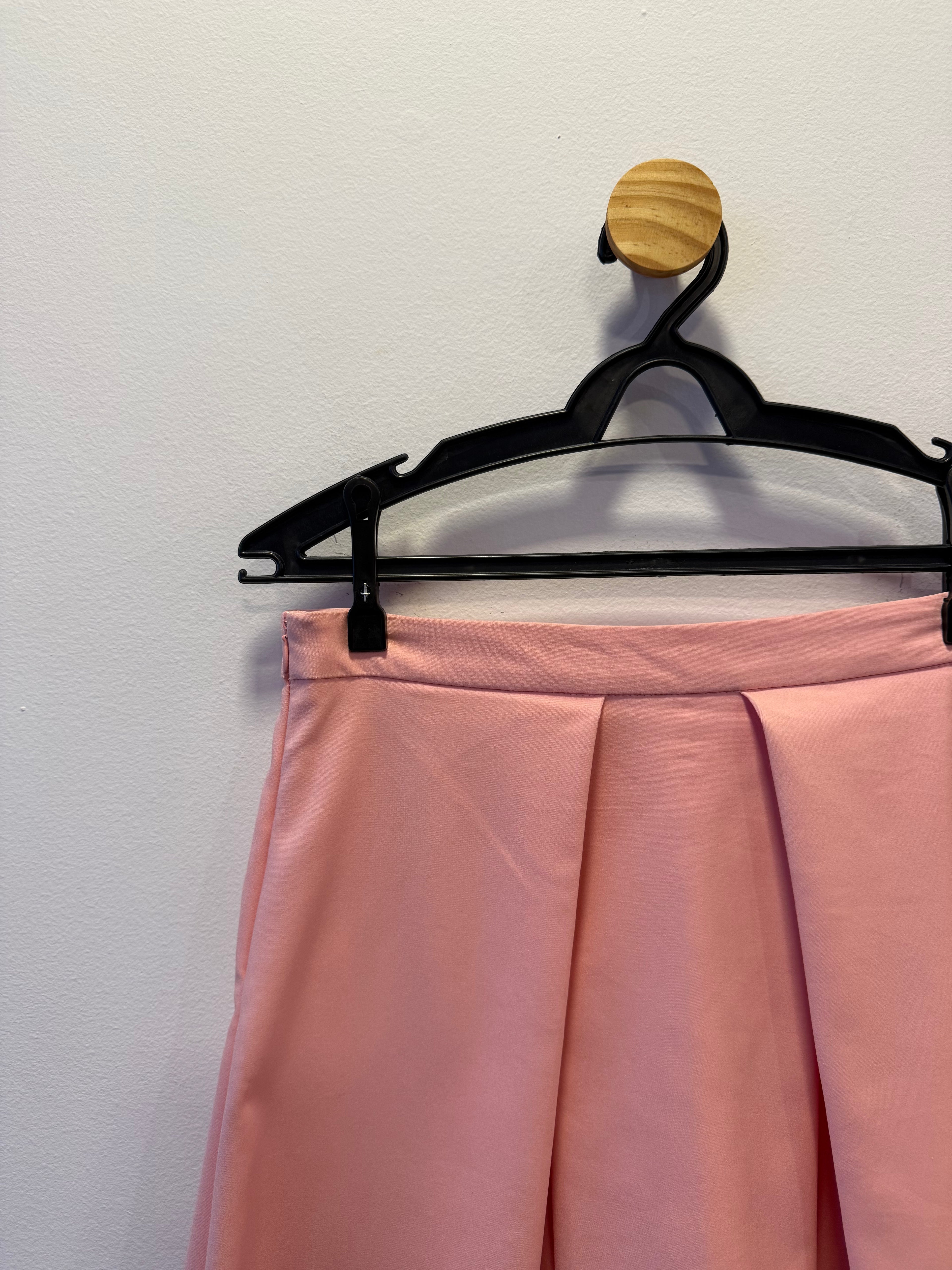 Saia Midi Pregueada Rosa