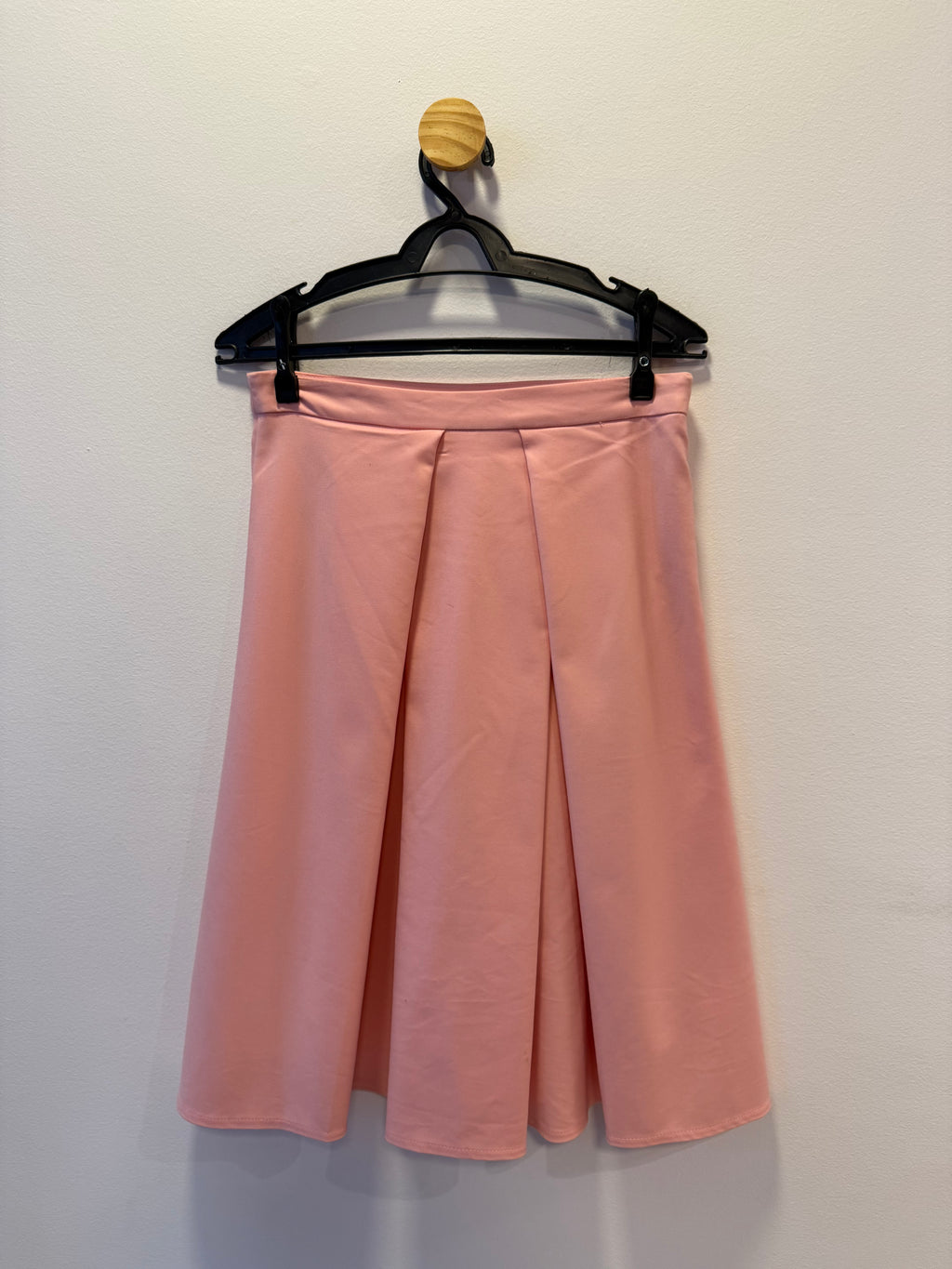 Saia Midi Pregueada Rosa