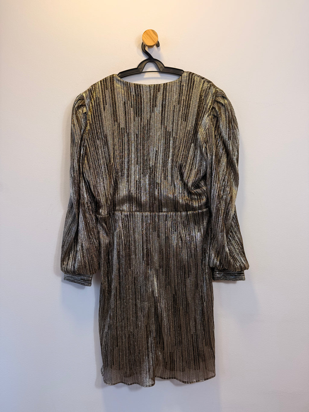 Vestido Manga Longa Metálico