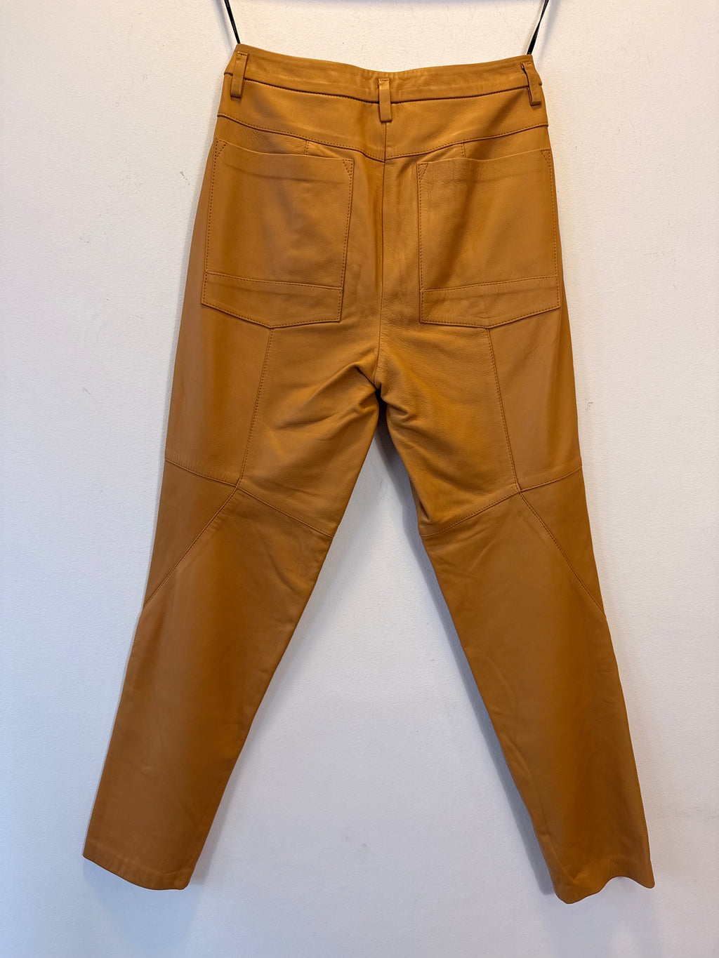 Calça de Couro Mostarda Animale