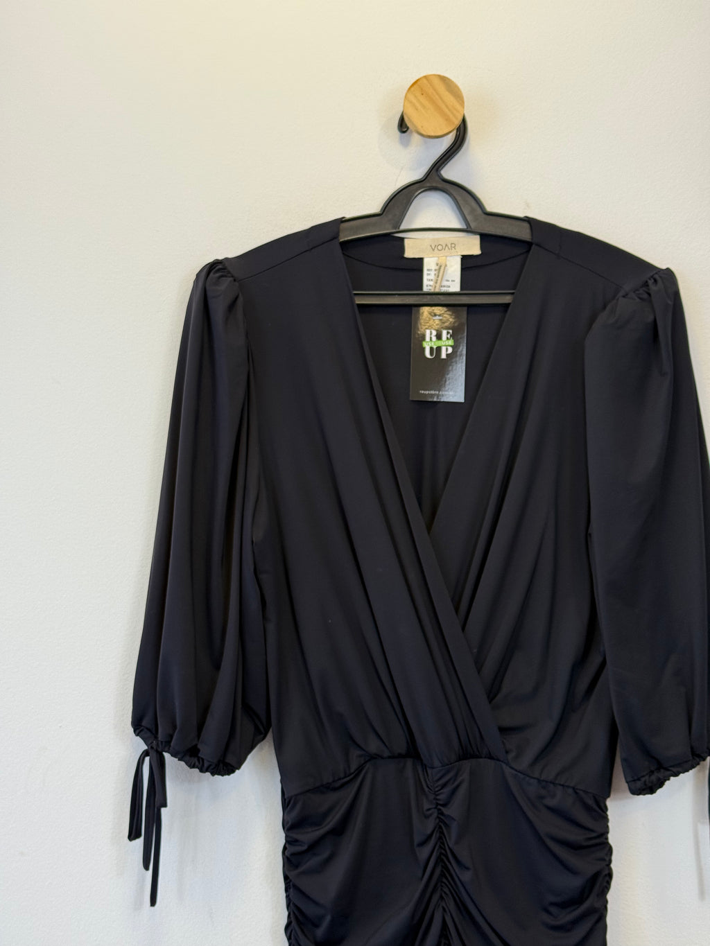 Vestido Preto Drapeado