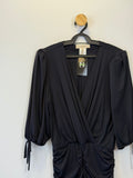 Vestido Preto Drapeado