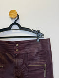 Short Couro Bordo