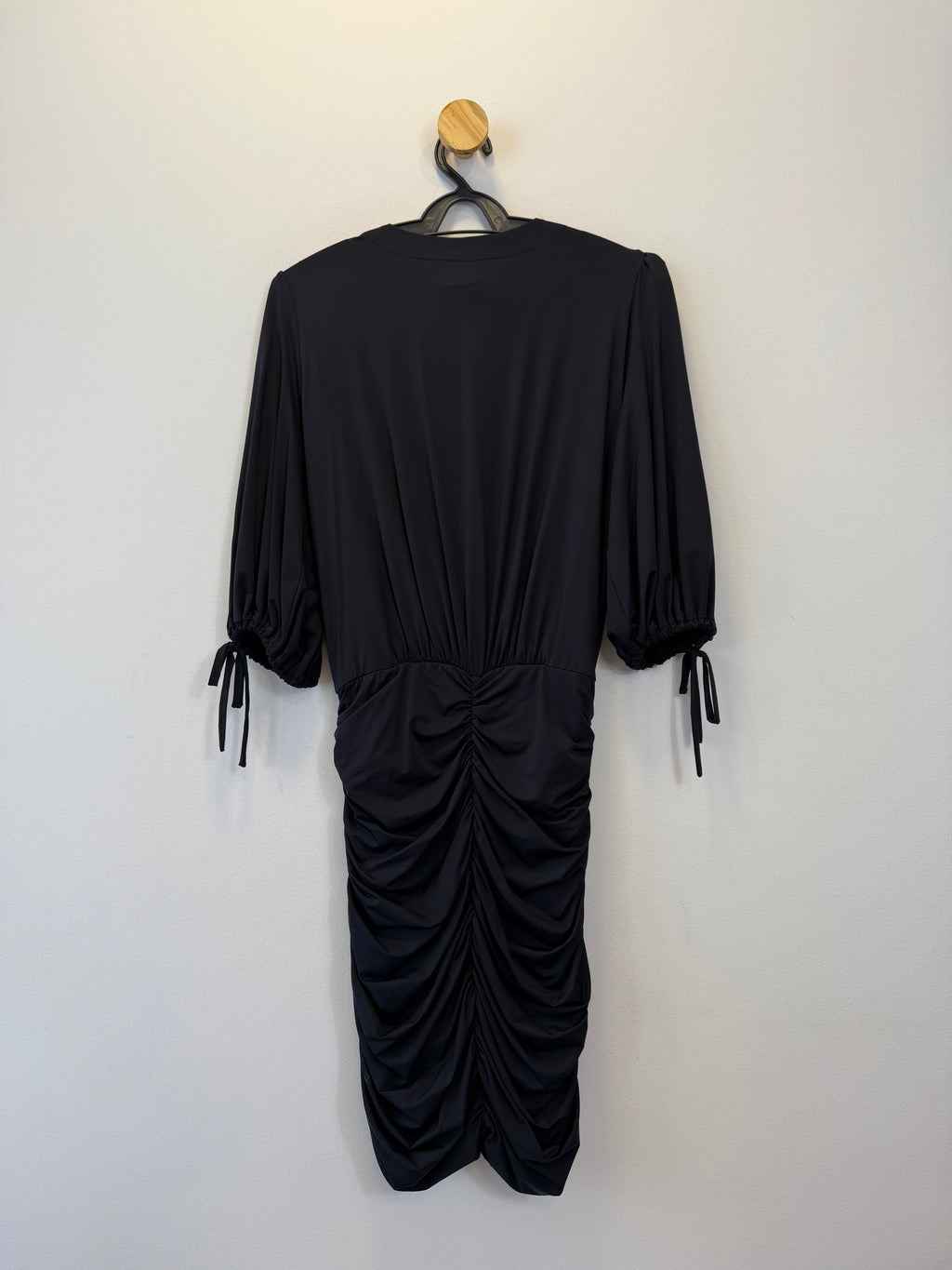 Vestido Preto Drapeado