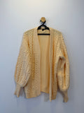 Cardigan Tricot Amarelo Pastel