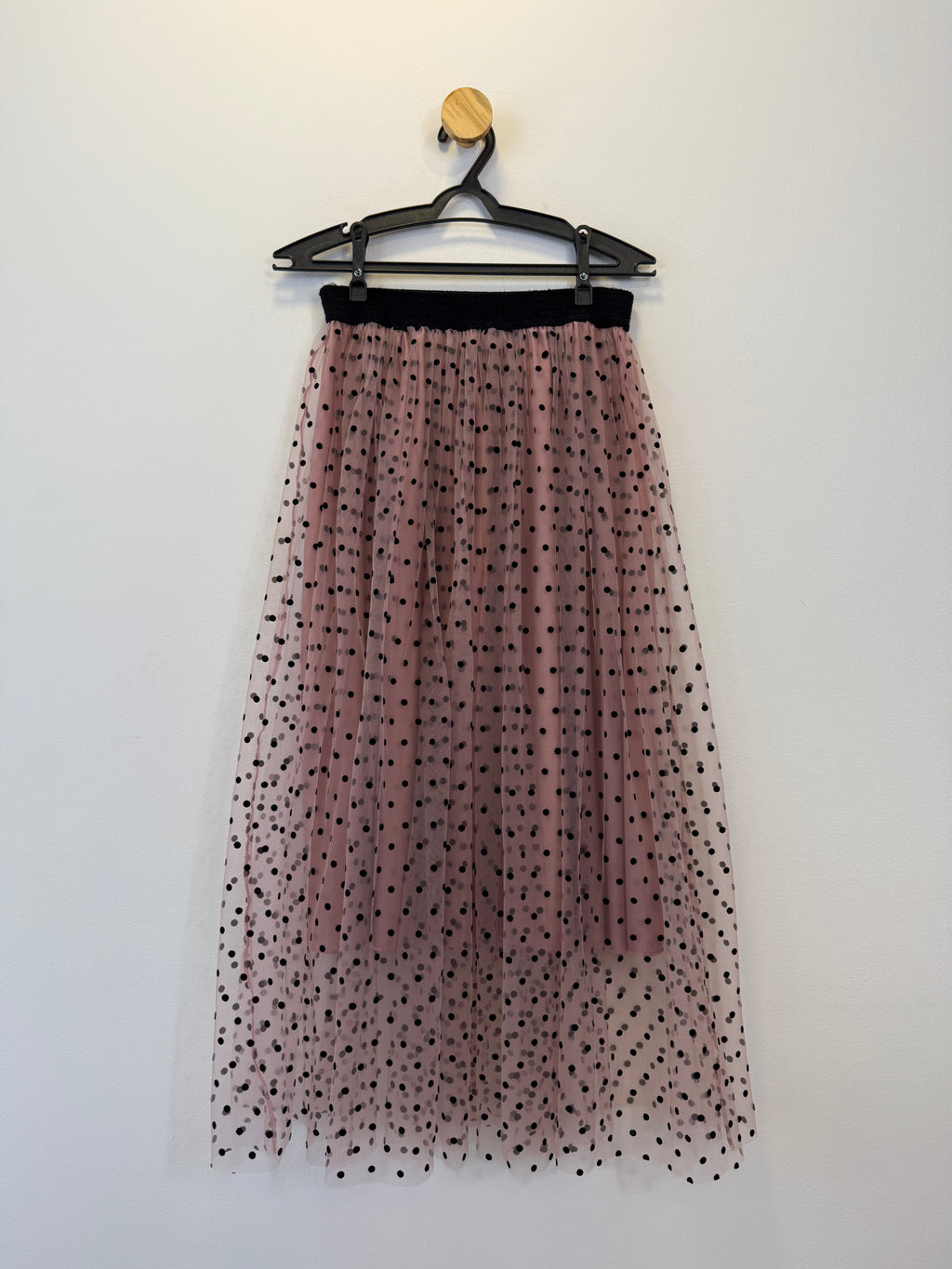 Saia Midi em Tule Poá