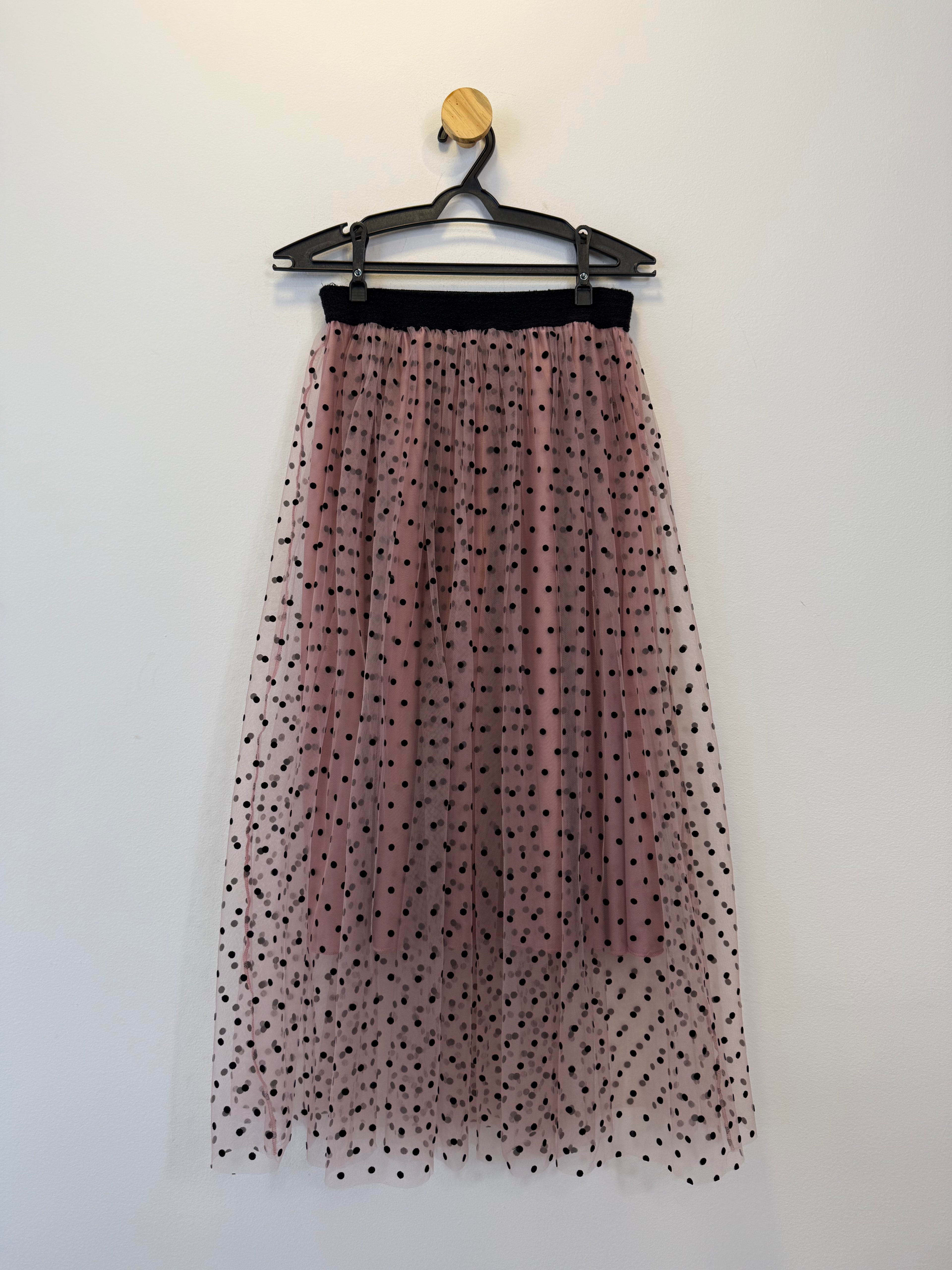 Saia Midi em Tule Poá