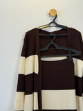 Conjunto em Off White e Marrom