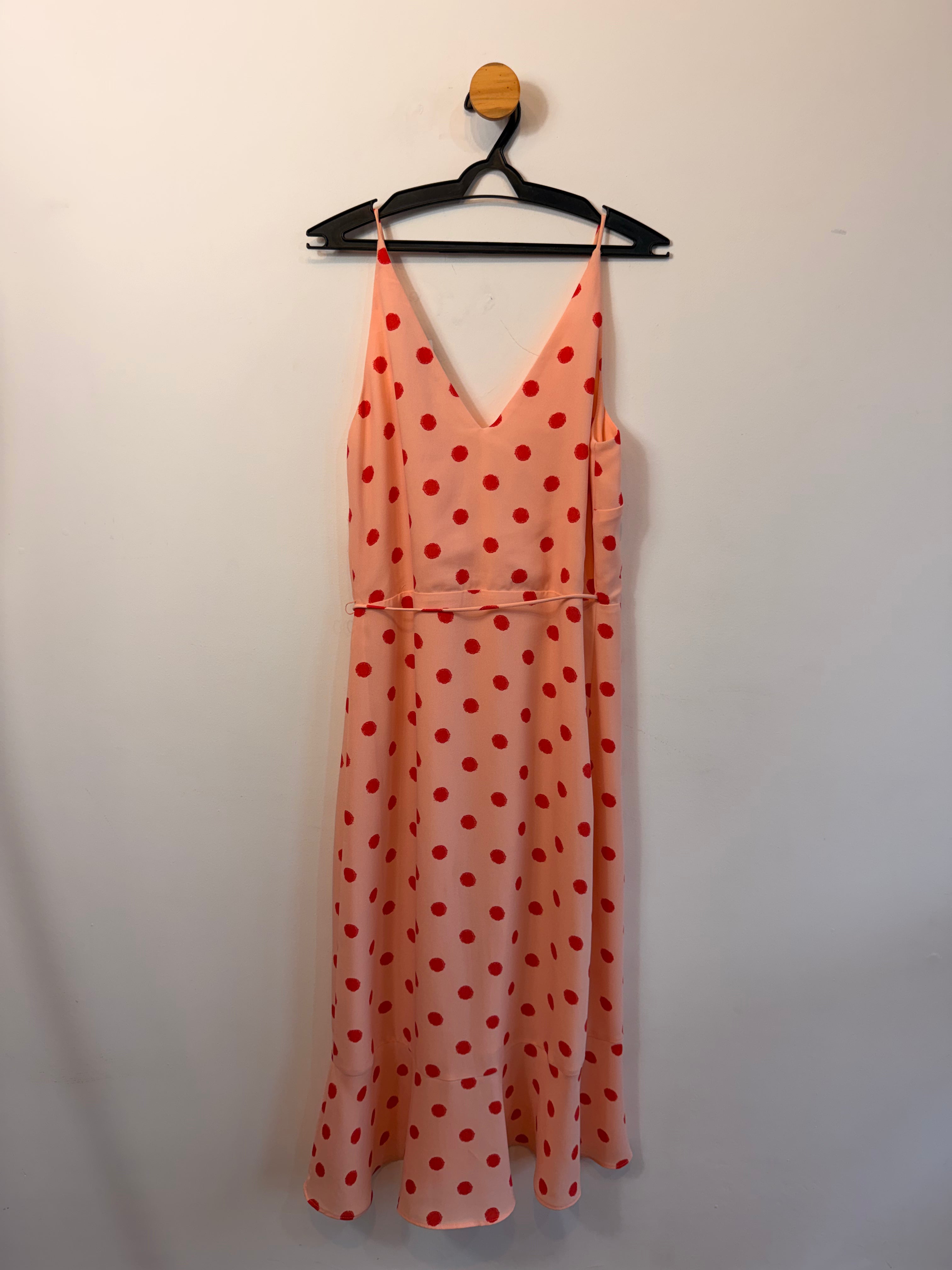 Vestido Poá Shoulder