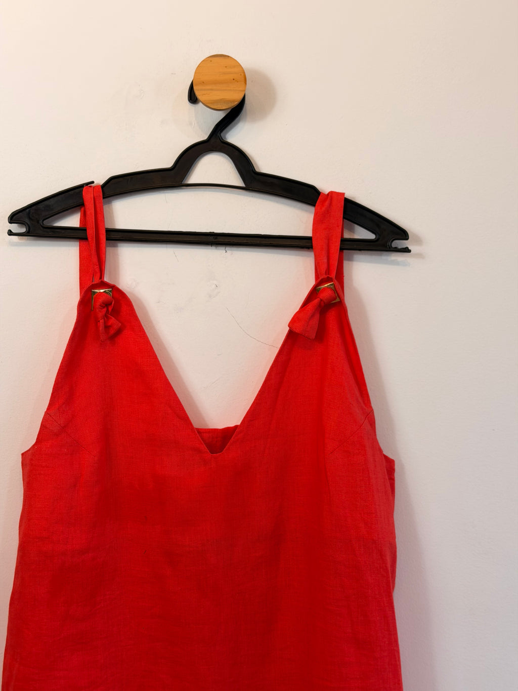 Vestido Vermelho 100% Linho