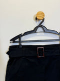 Short Saia Preto com Cinto