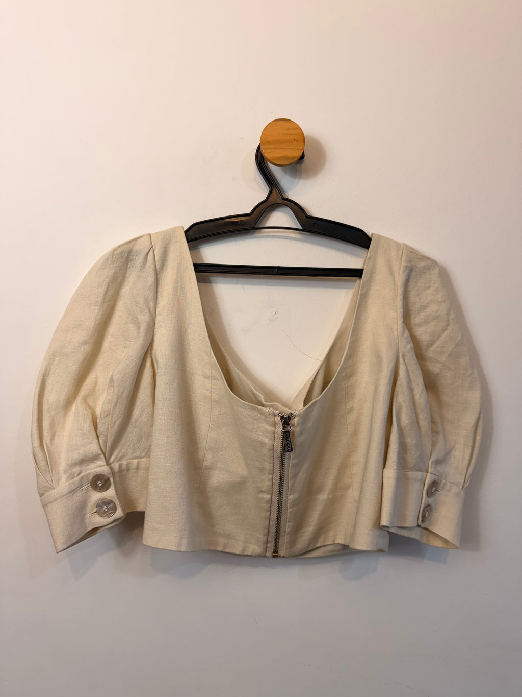 Blusa Manga Bufante Bege