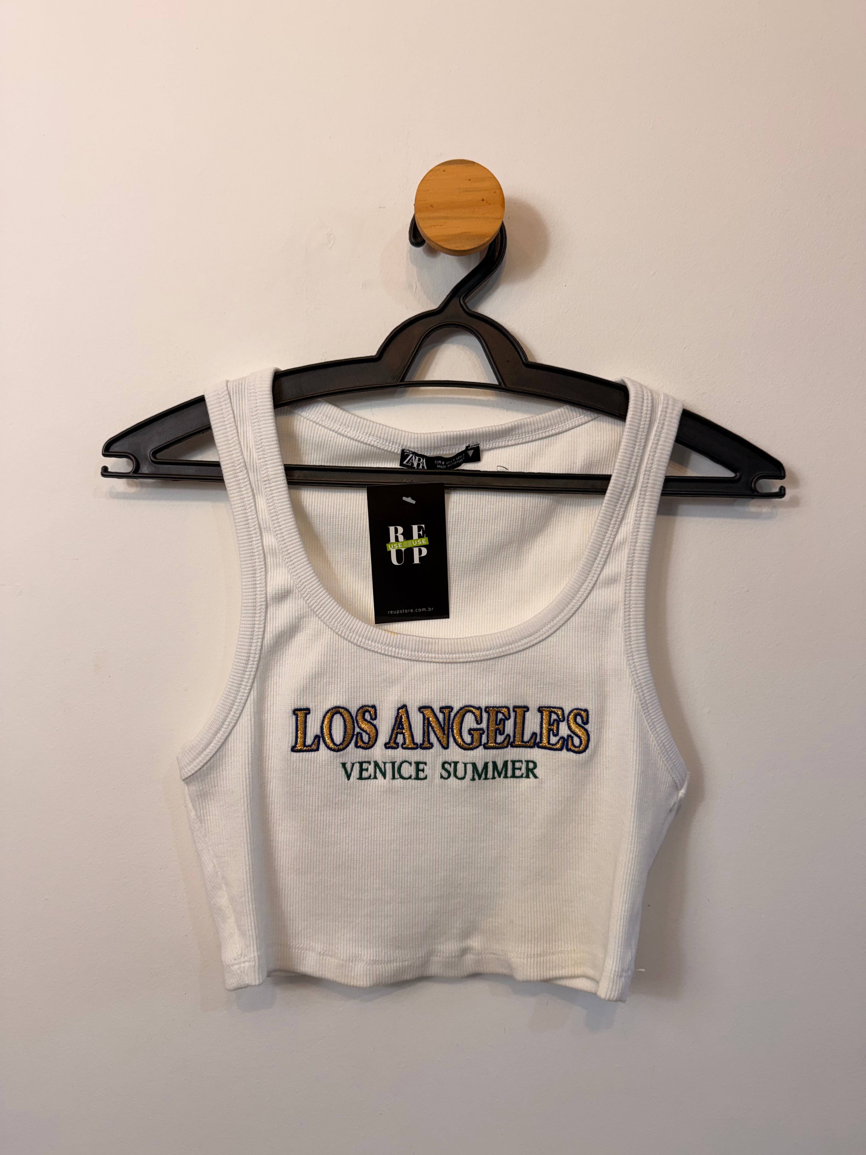 Cropped Branco Los Angeles Zara