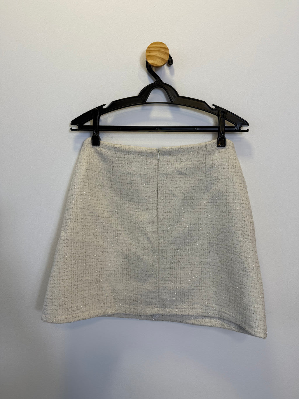 Saia Tweed Off White Metalizado