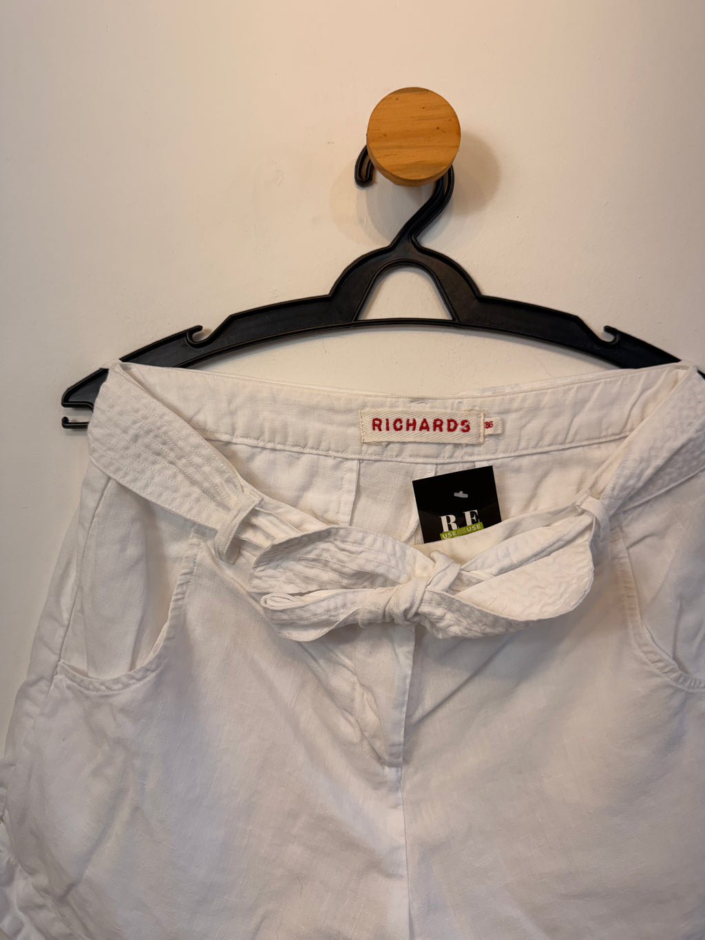 Short Branco Richards 100% Linho