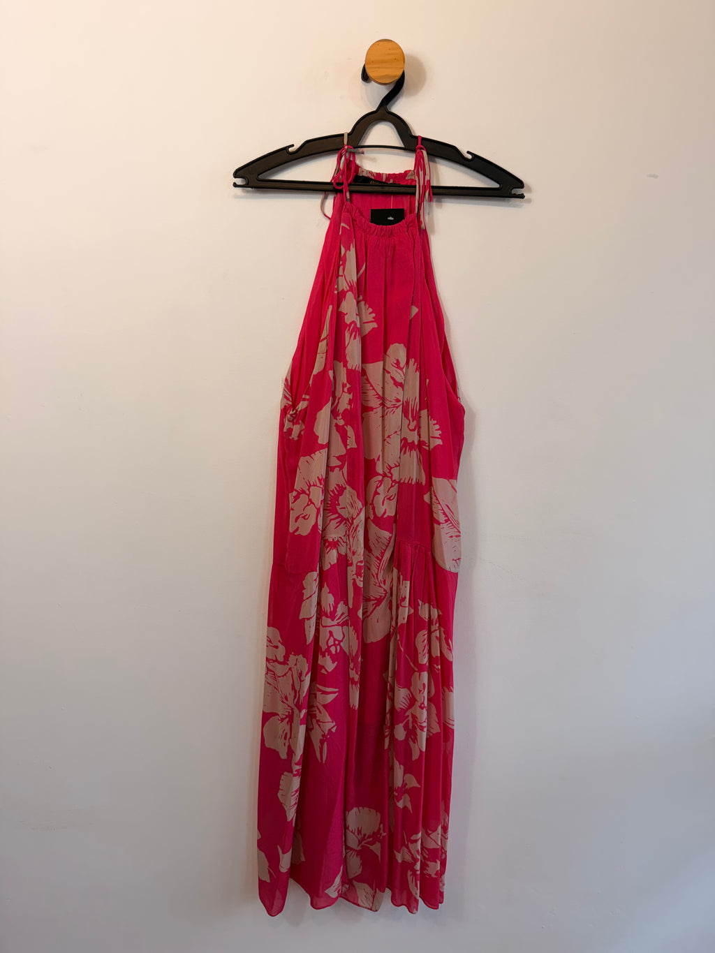 Vestido Rosa Animale Seda