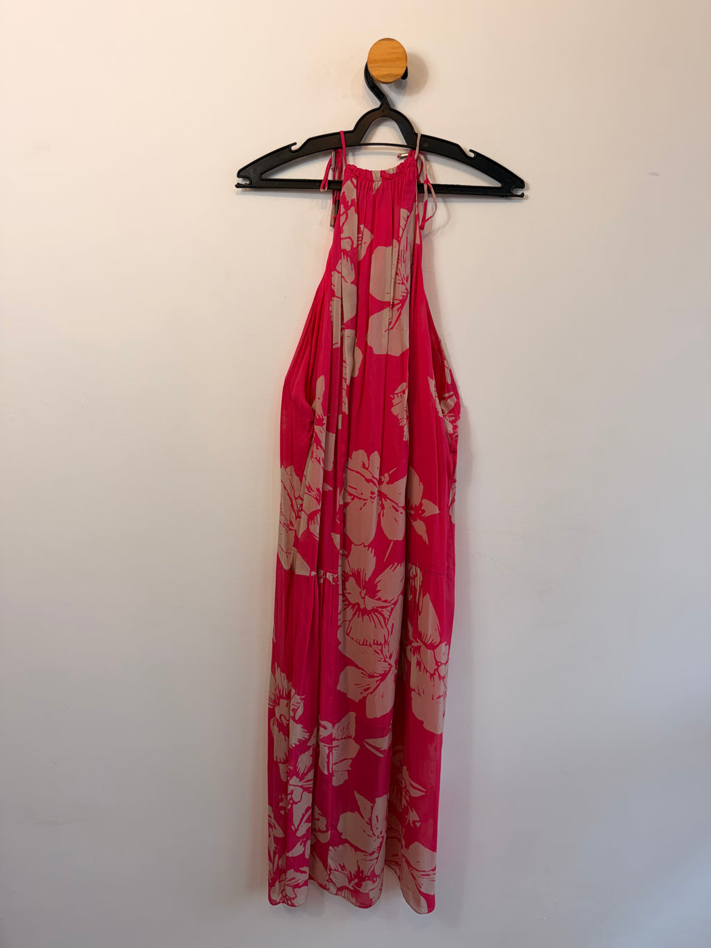 Vestido Rosa Animale Seda