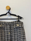 Saia Tweed Branco e Preto