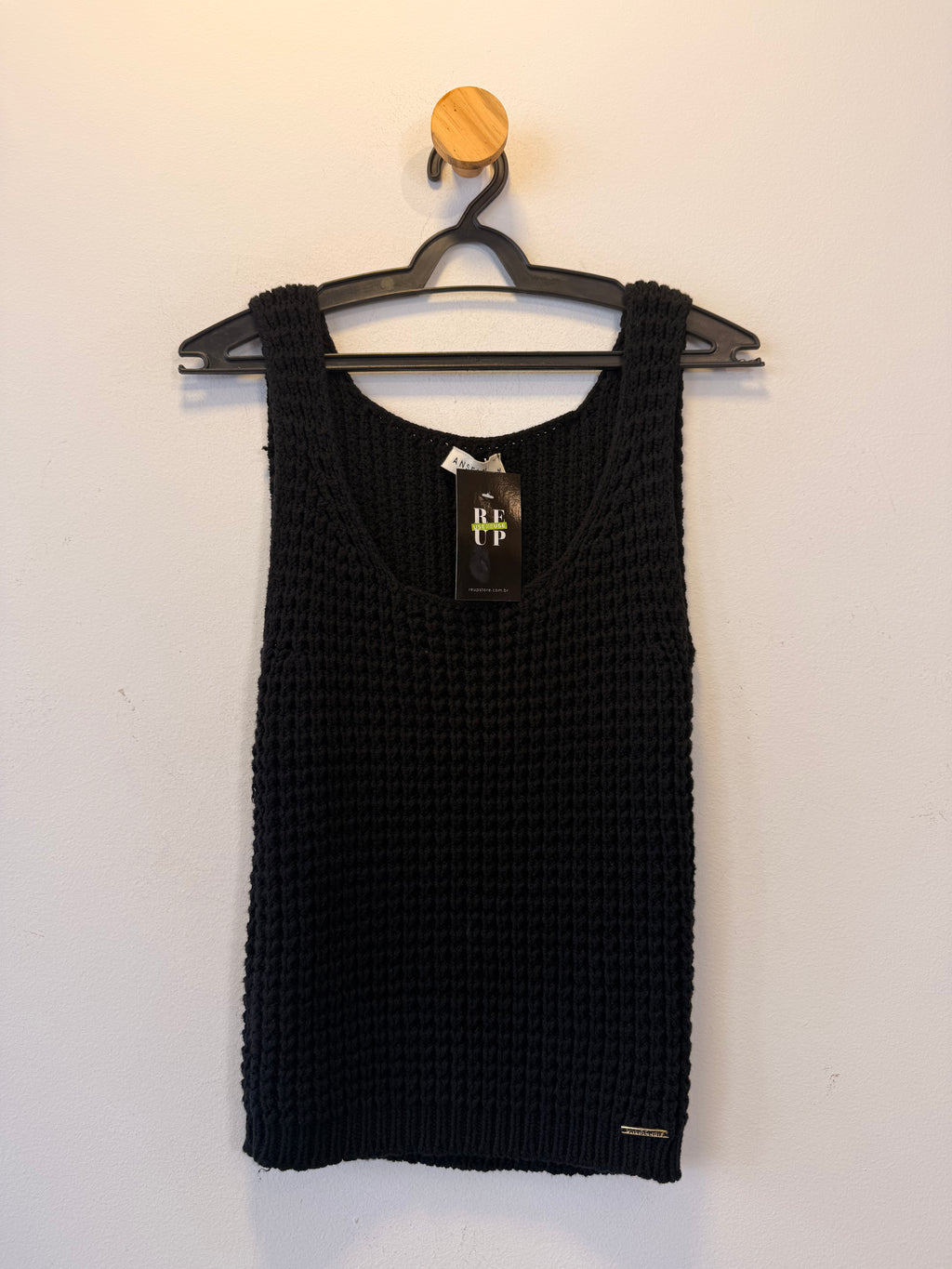 Regata Tricot Preta Anselmi