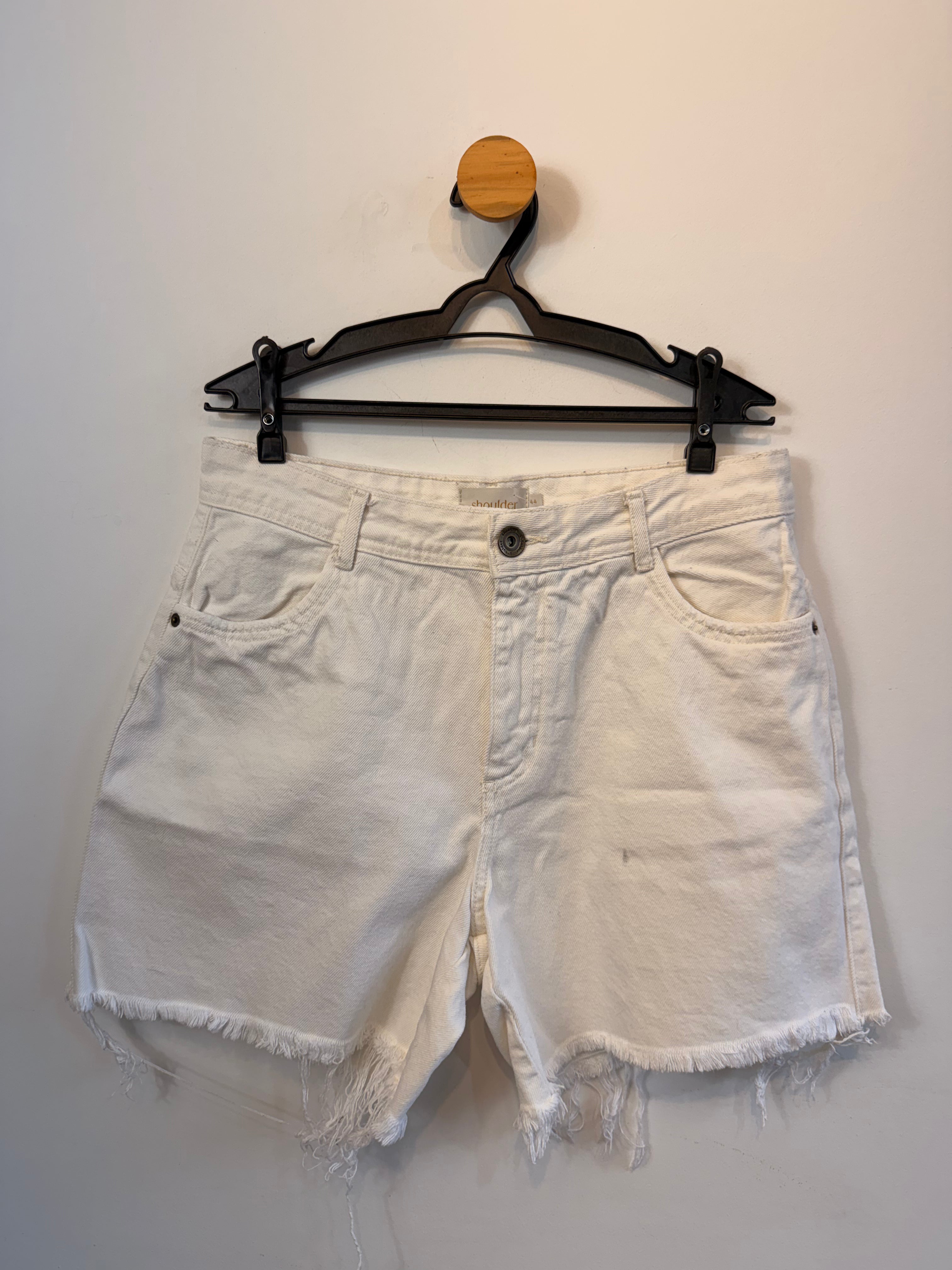 Short Jeans Branco Shoulder