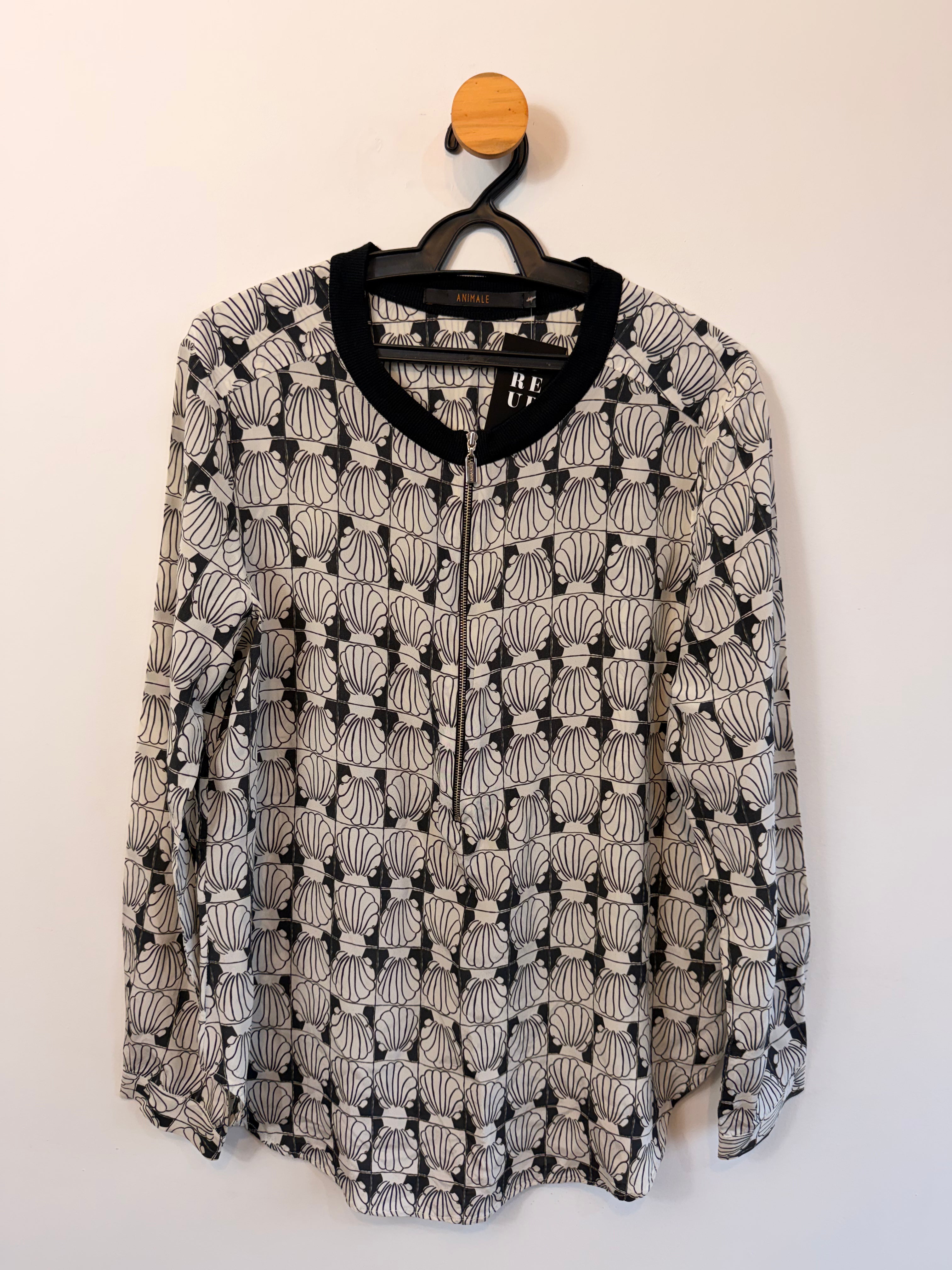 Blusa Estampada com Zíper Animale