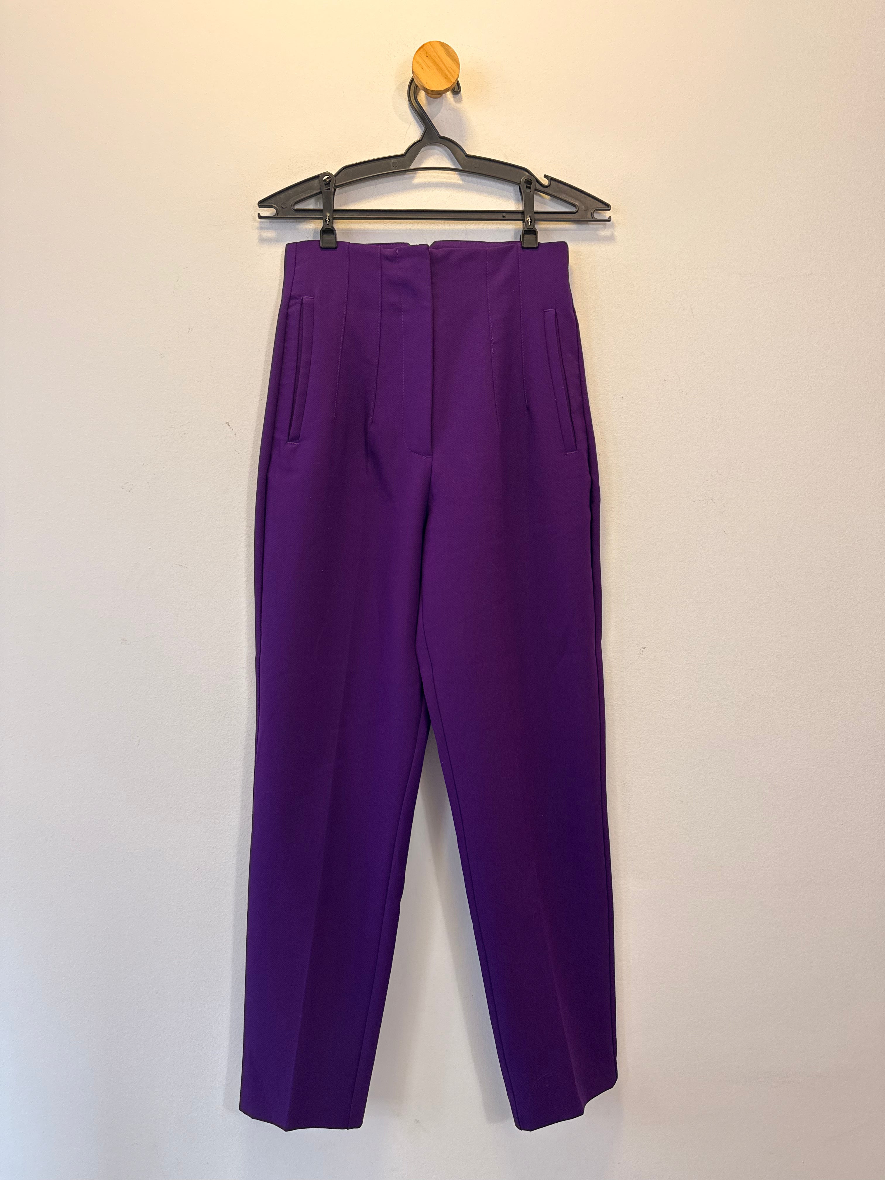 Calça Alfaiataria Roxa Zara