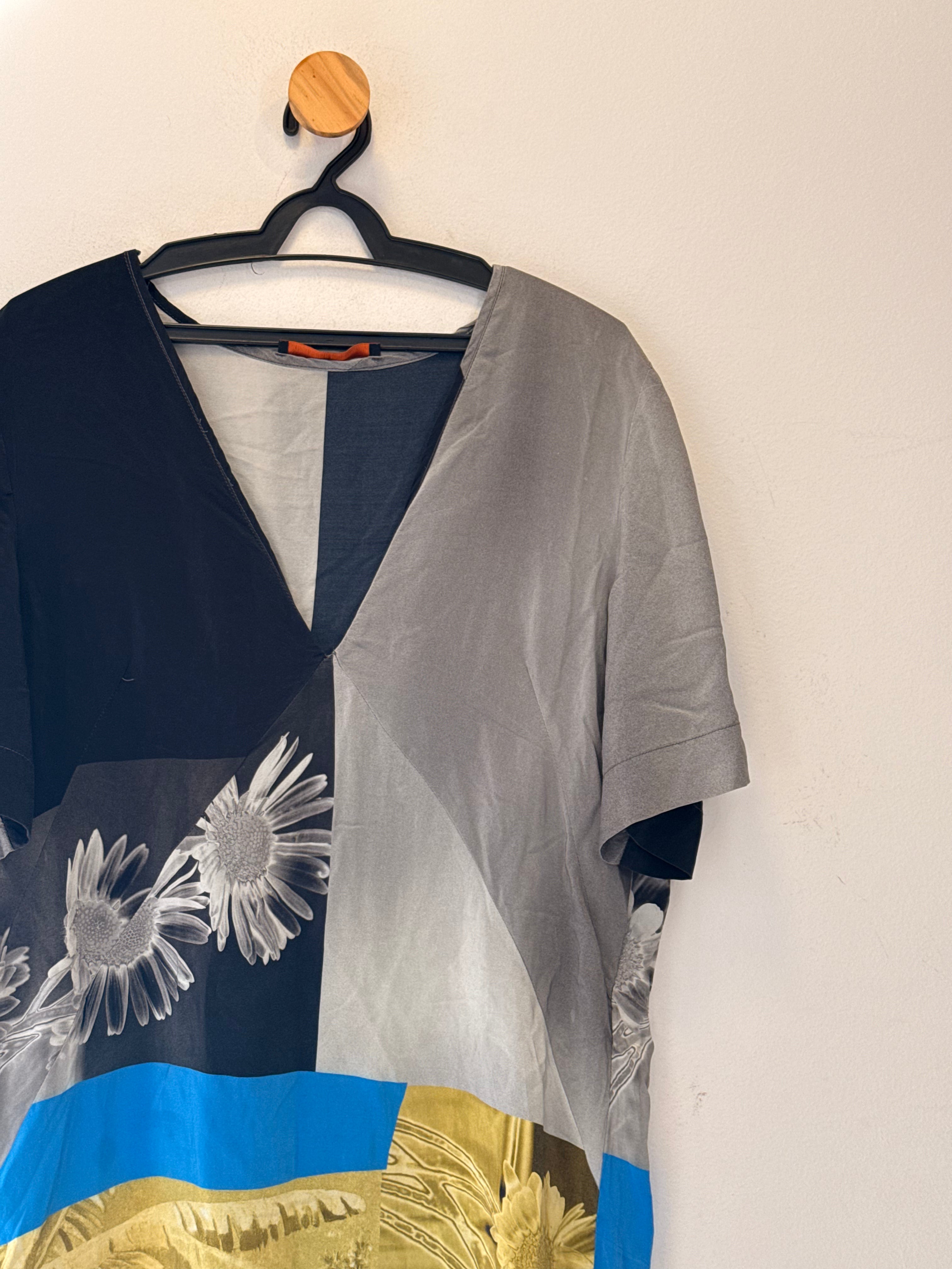 Vestido em Seda Animale