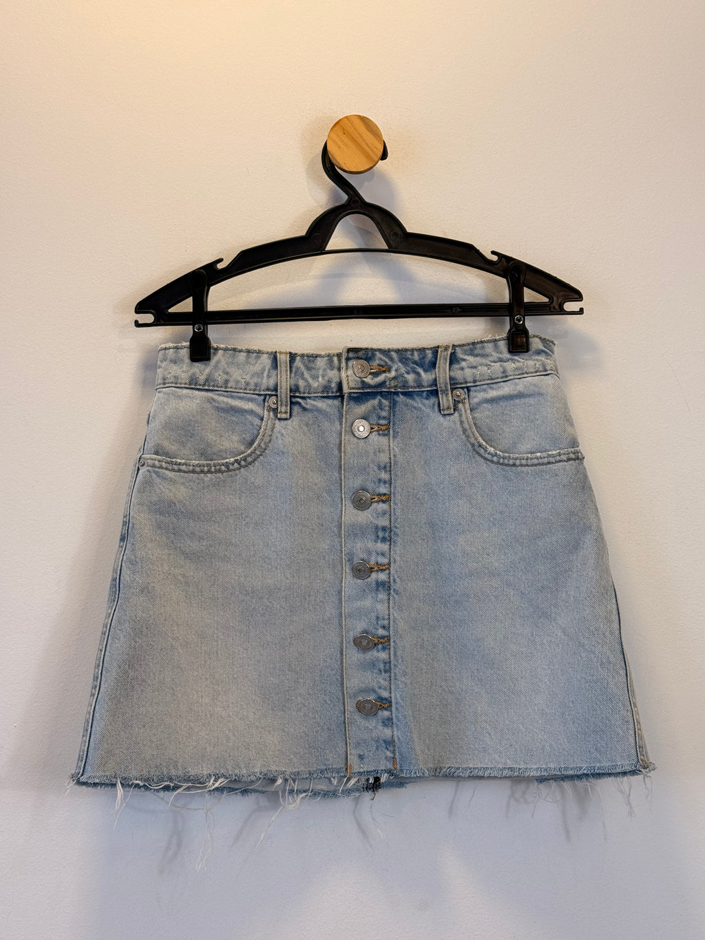 Saia Jeans com Botões Frontais Zara