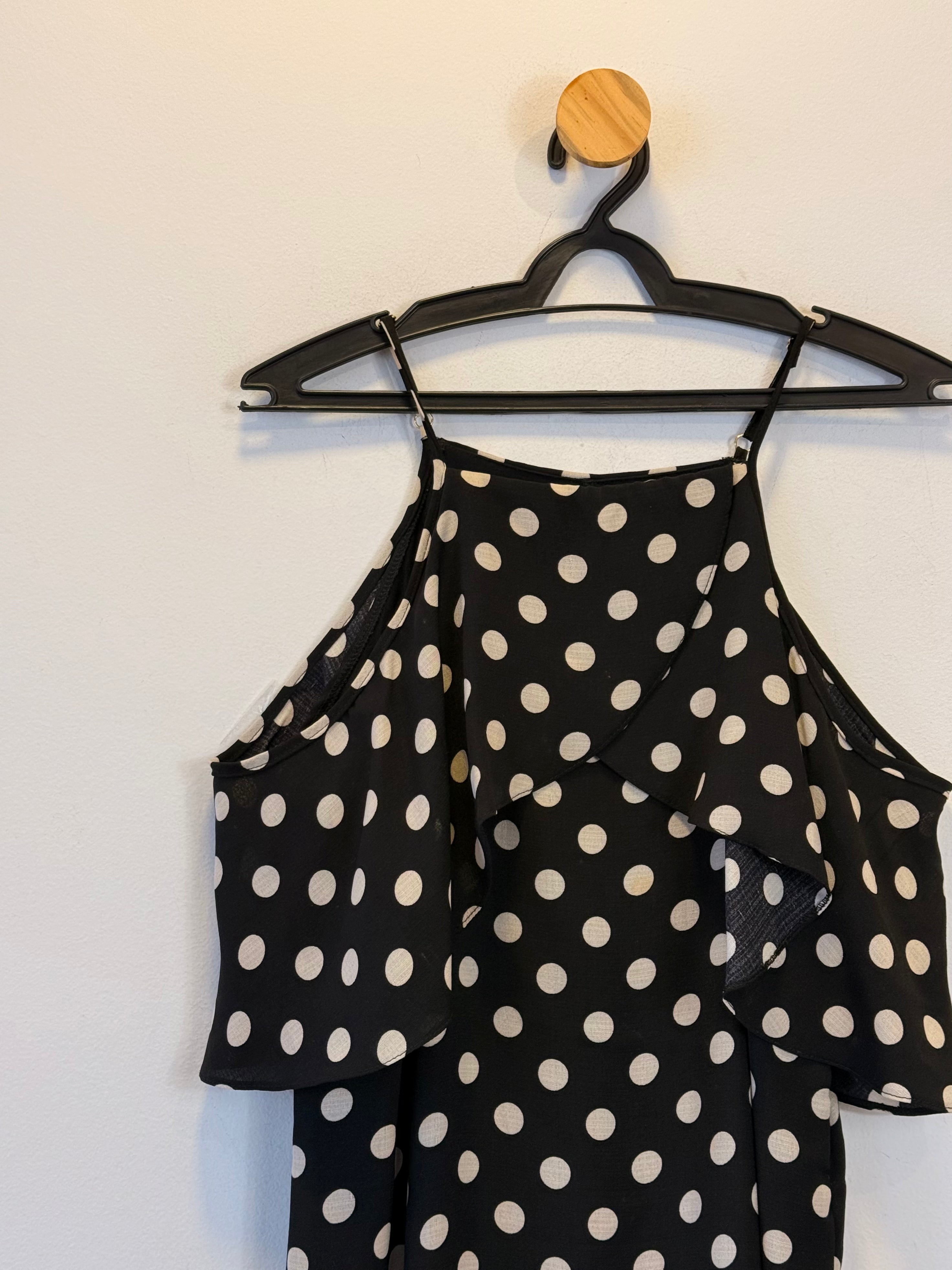 Vestido Poá Preto