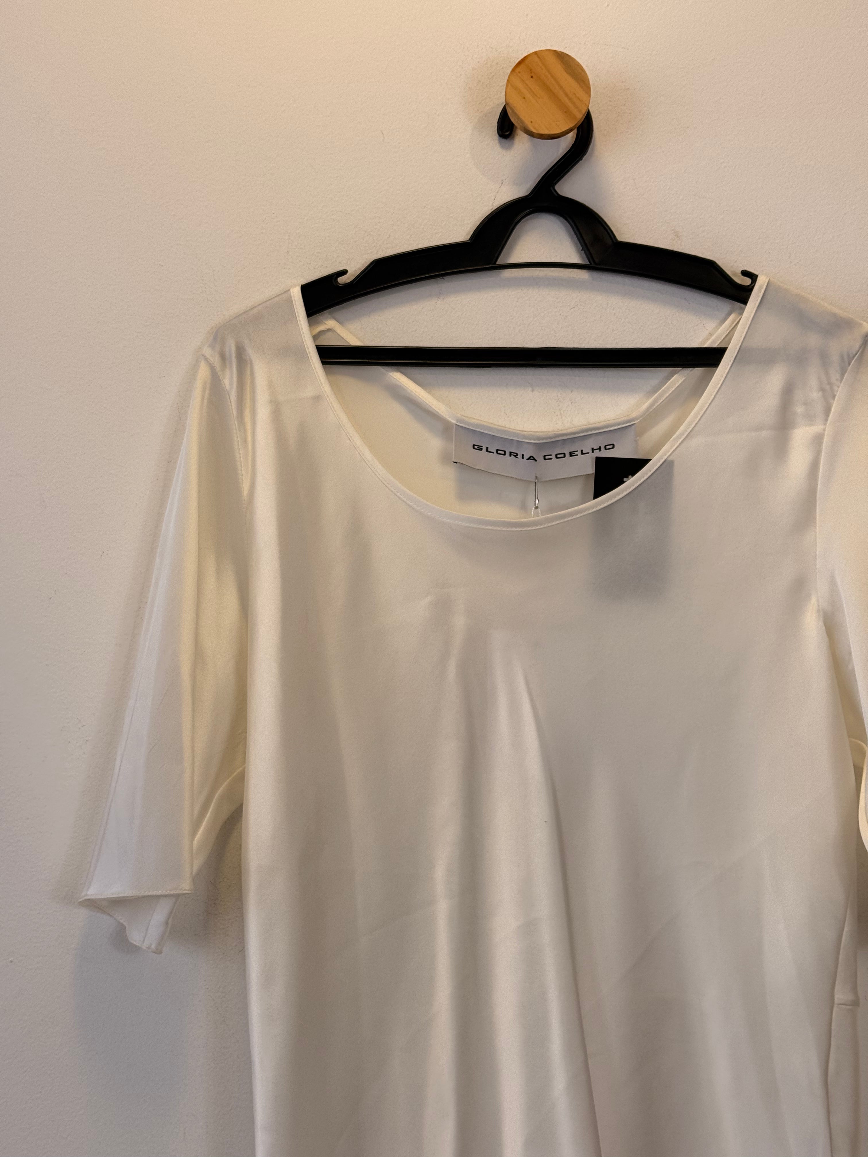 Blusa Branca de Seda Gloria Coelho