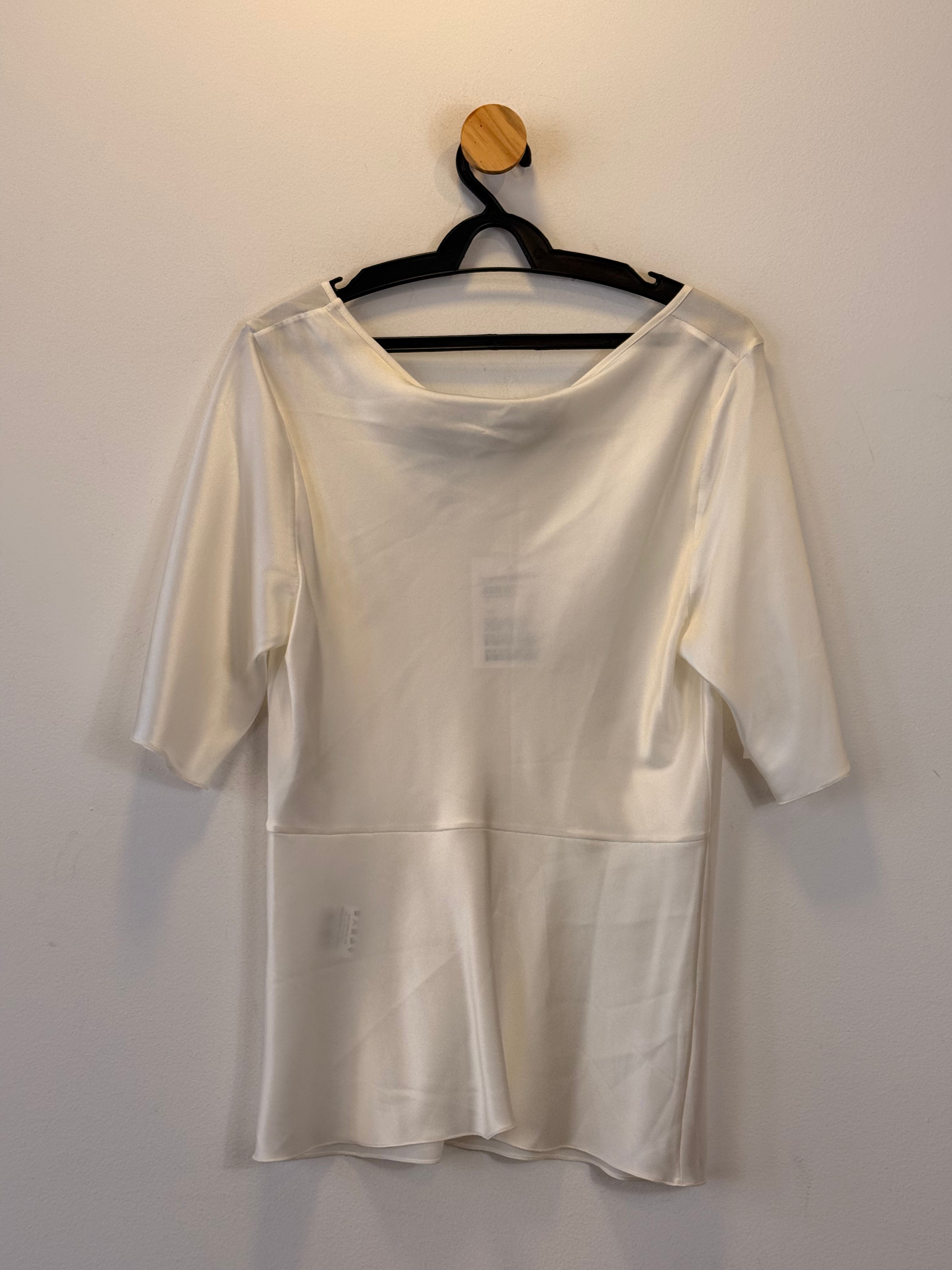 Blusa Branca de Seda Gloria Coelho
