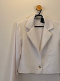 Blazer Cropped Branco Due Panno