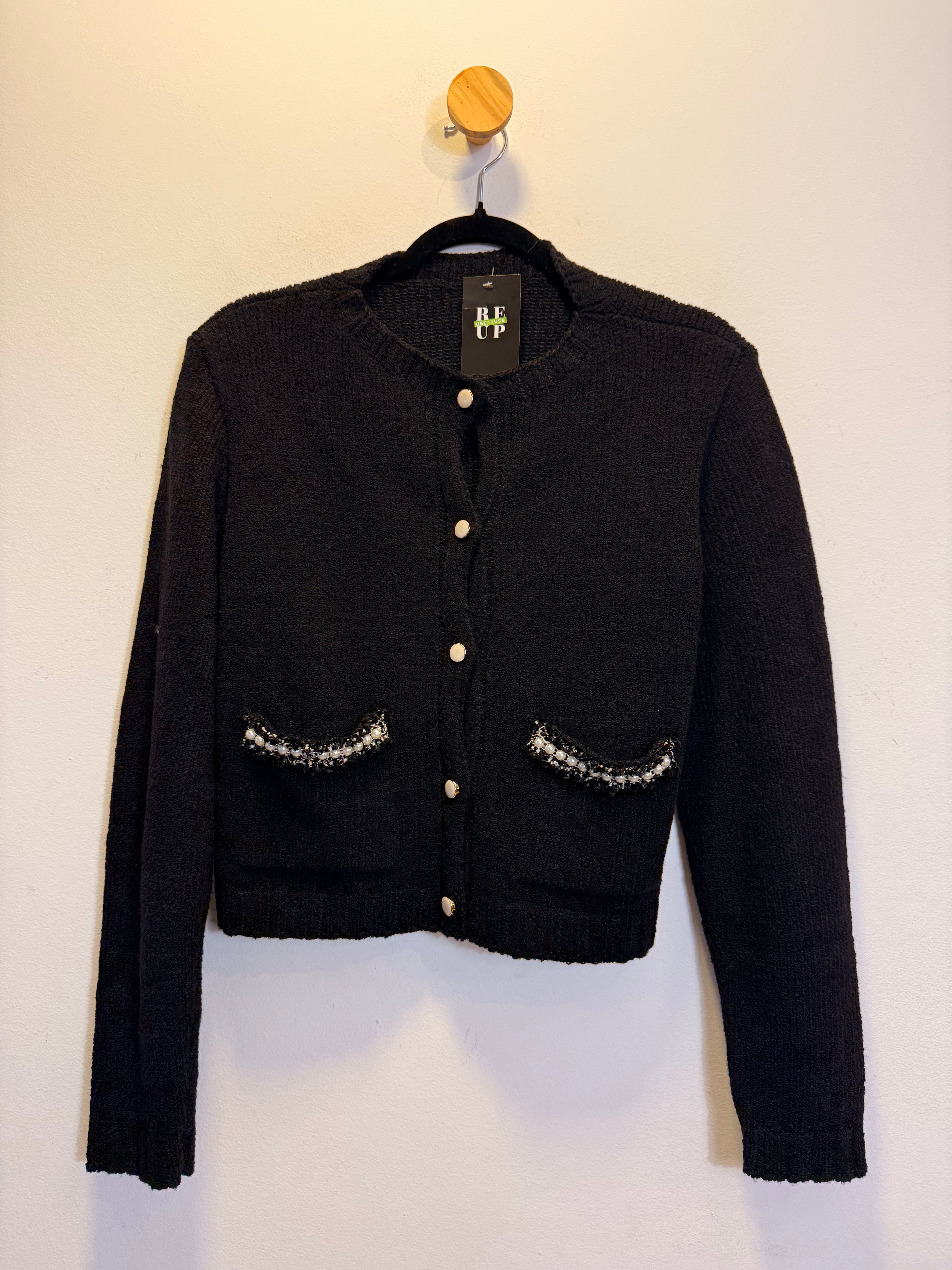 Casaco Tricot Preto