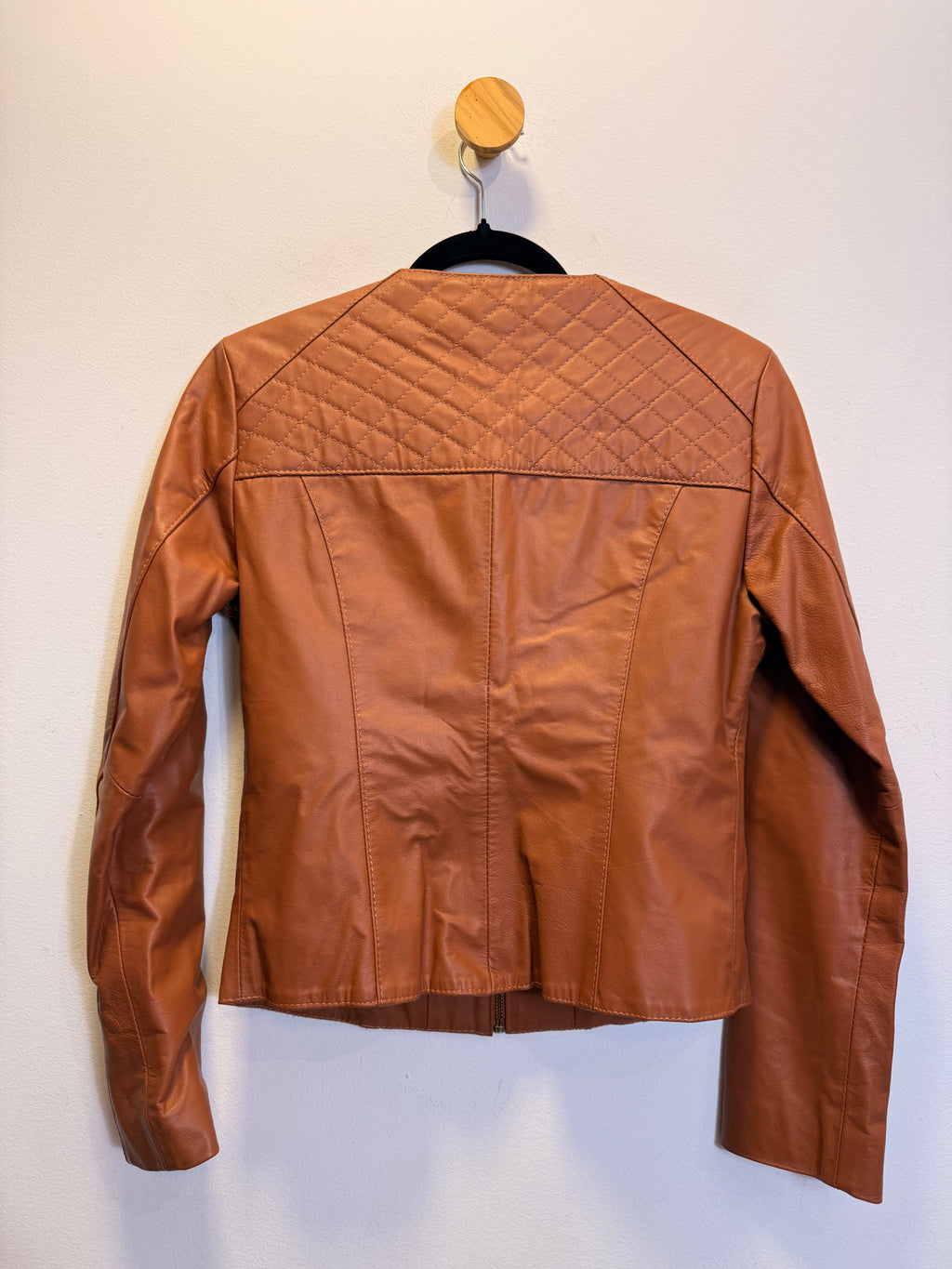 Jaqueta em Couro Marrom