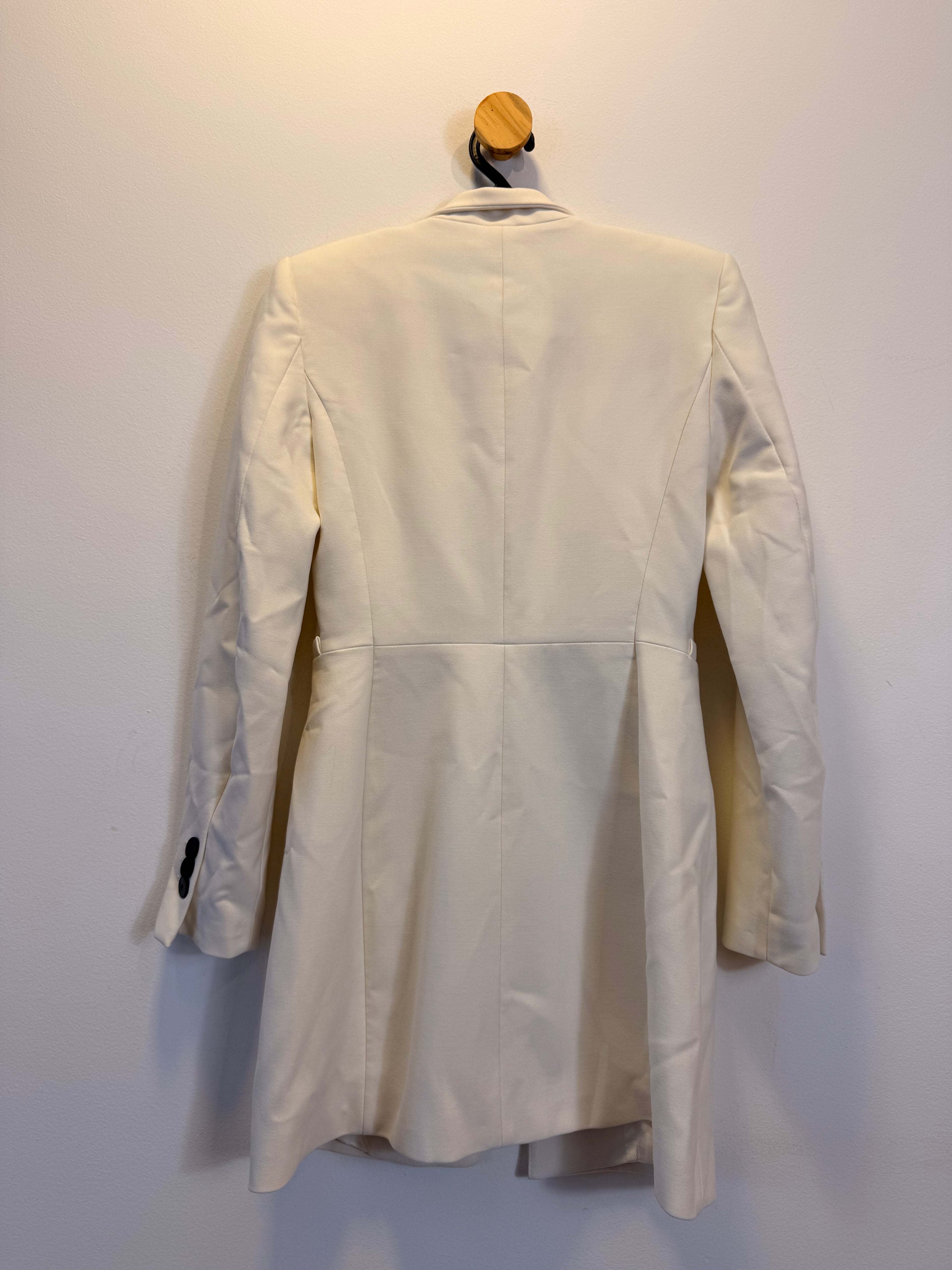 Blazer Alongado Branco Zara