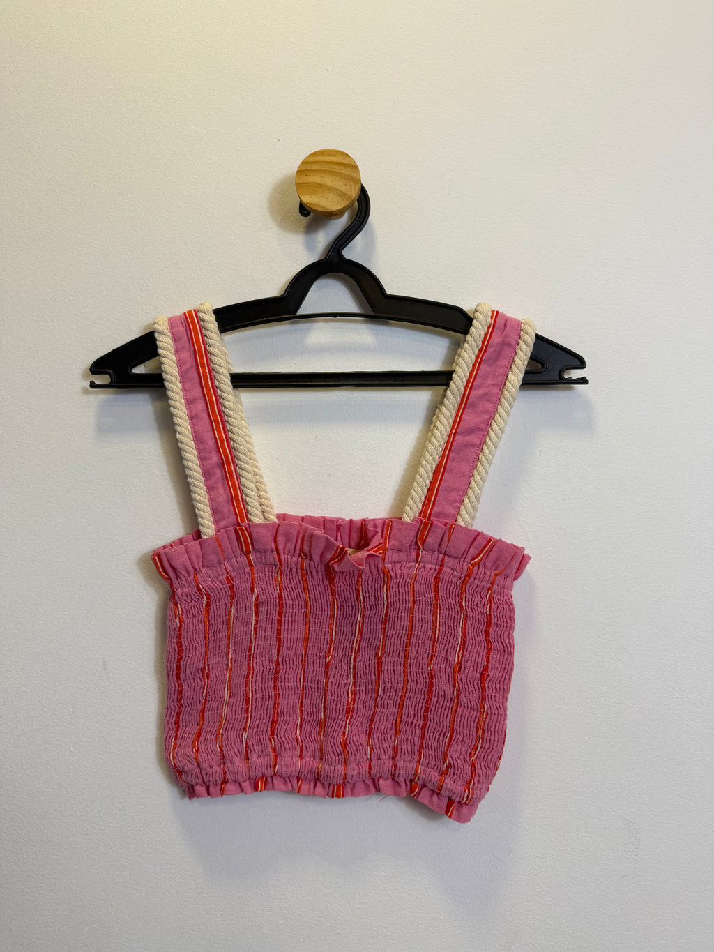 Cropped Rosa Listrado