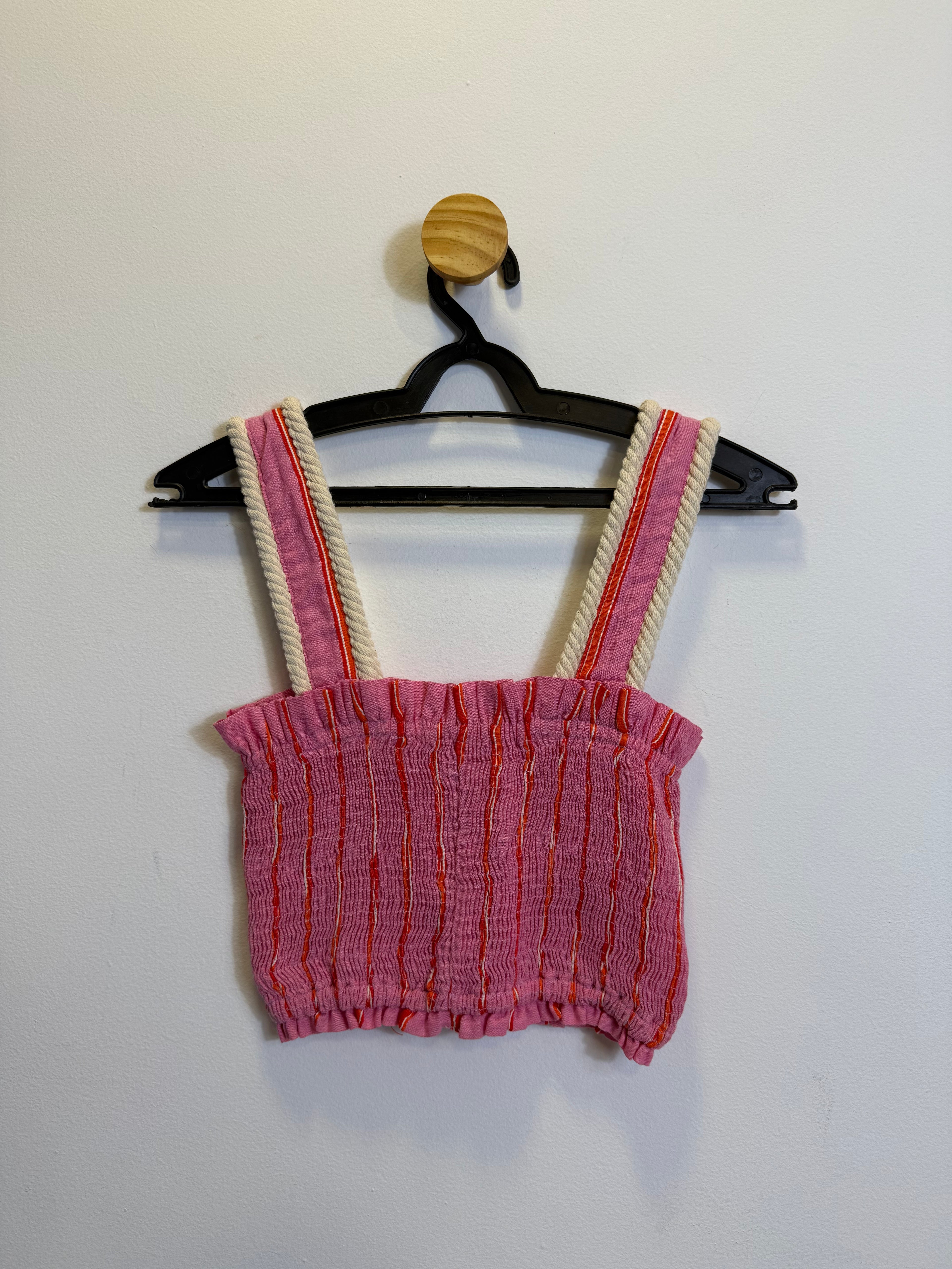 Cropped Rosa Listrado
